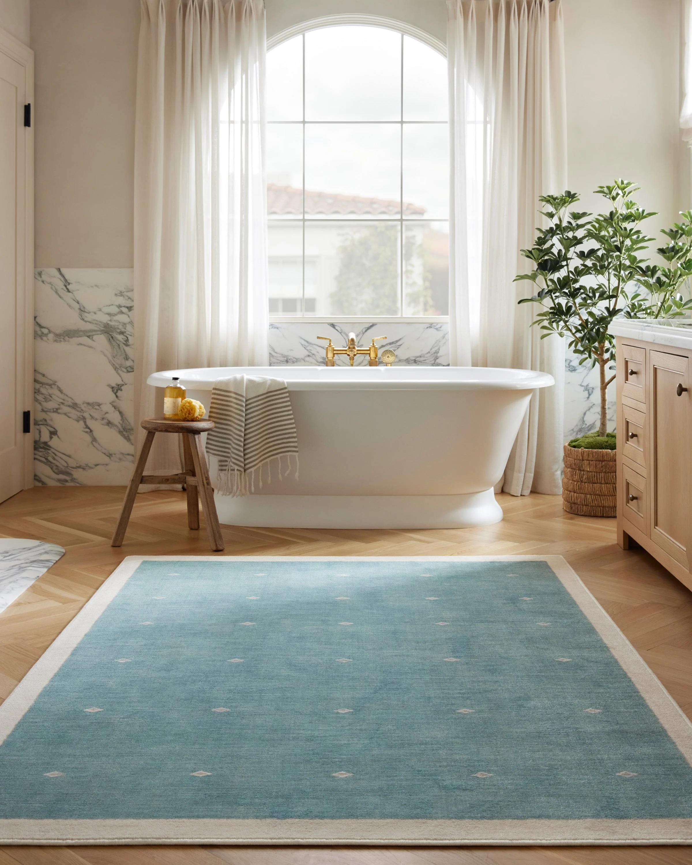 Luna Soft Teal Rug by goop - Image 13