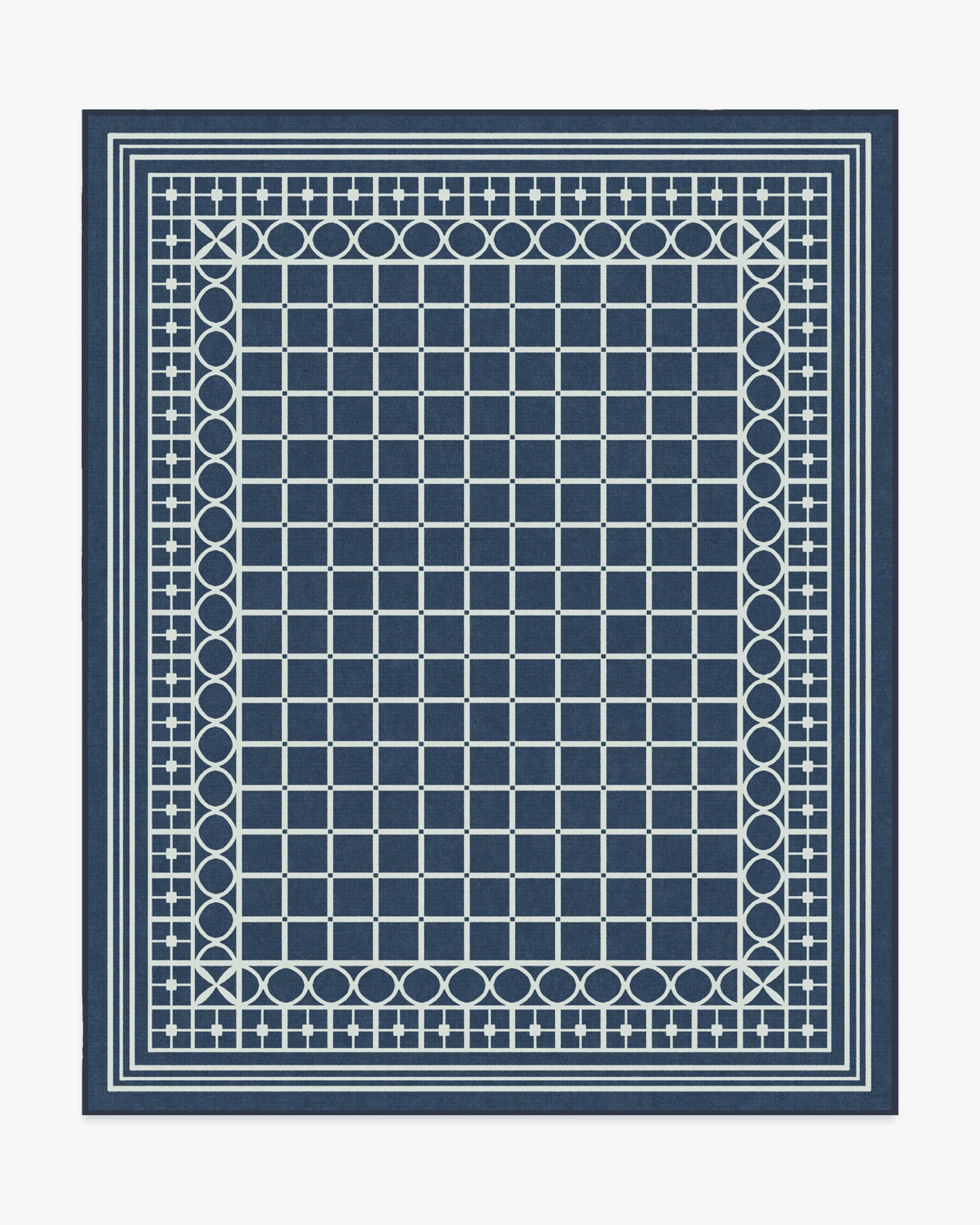 Palm Beach Navy Flatwoven Rug by Gray Malin - Image 16