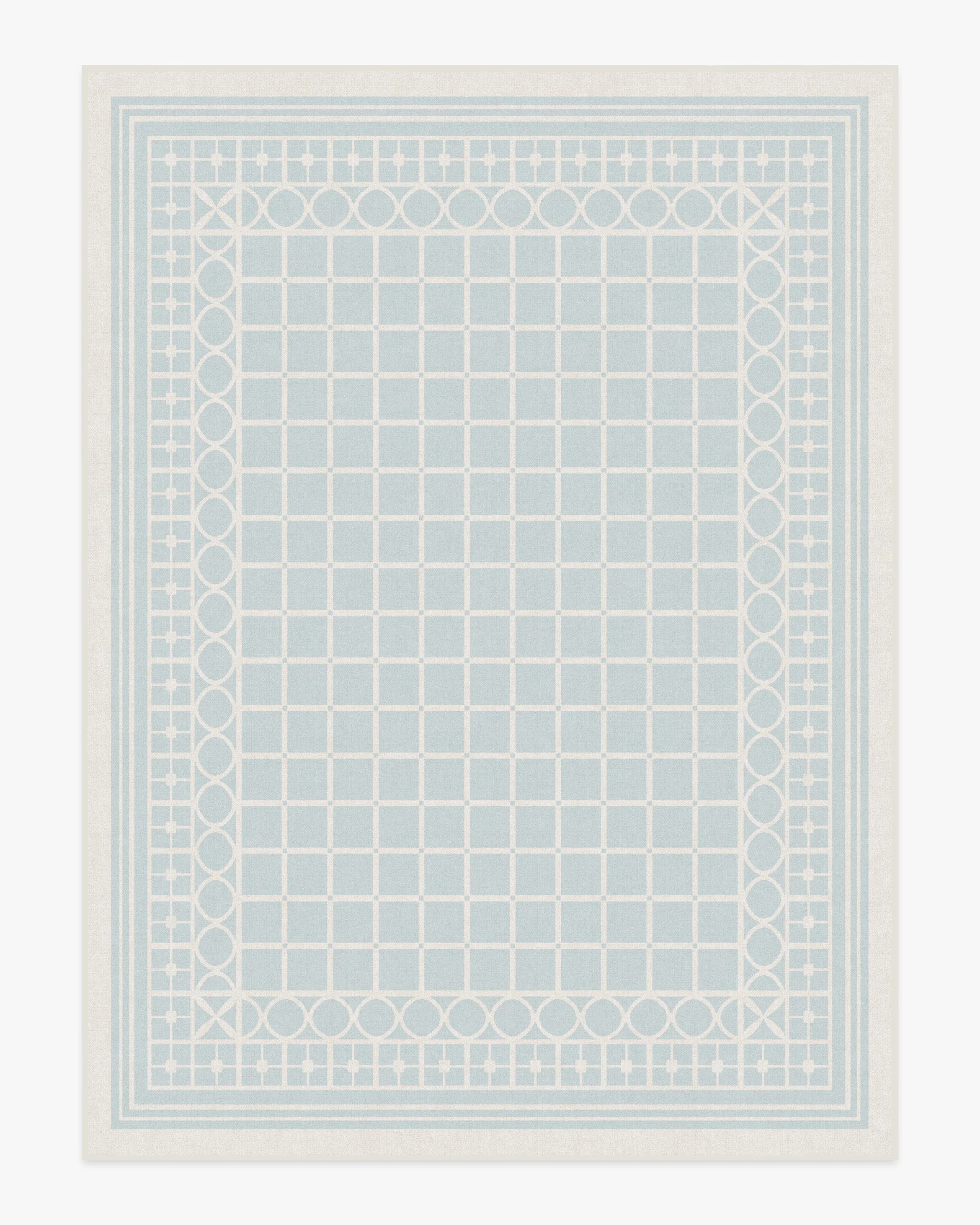 Palm Beach Powder Blue Flatwoven Rug by Gray Malin - Image 16