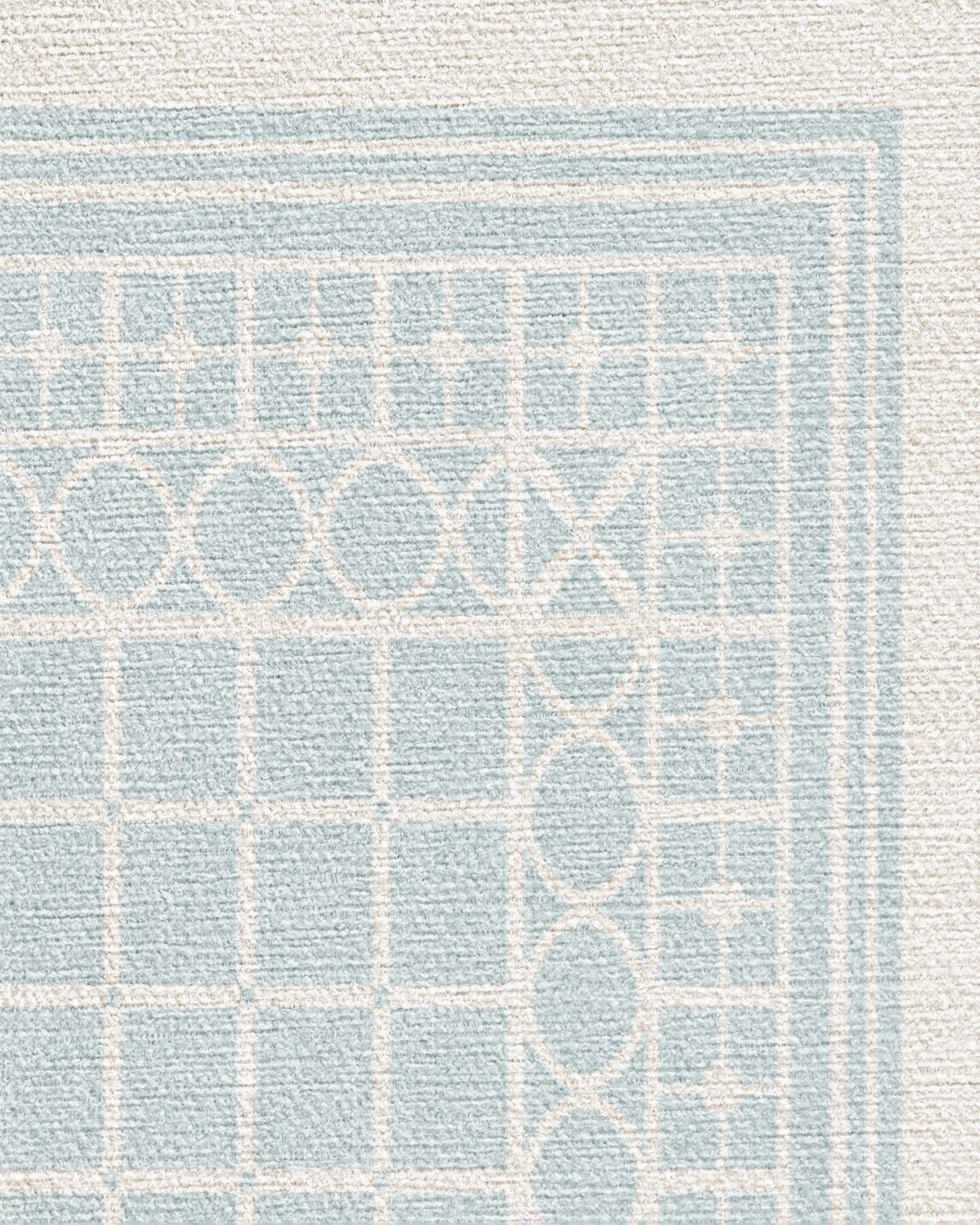 Palm Beach Powder Blue Flatwoven Rug by Gray Malin - Image 2