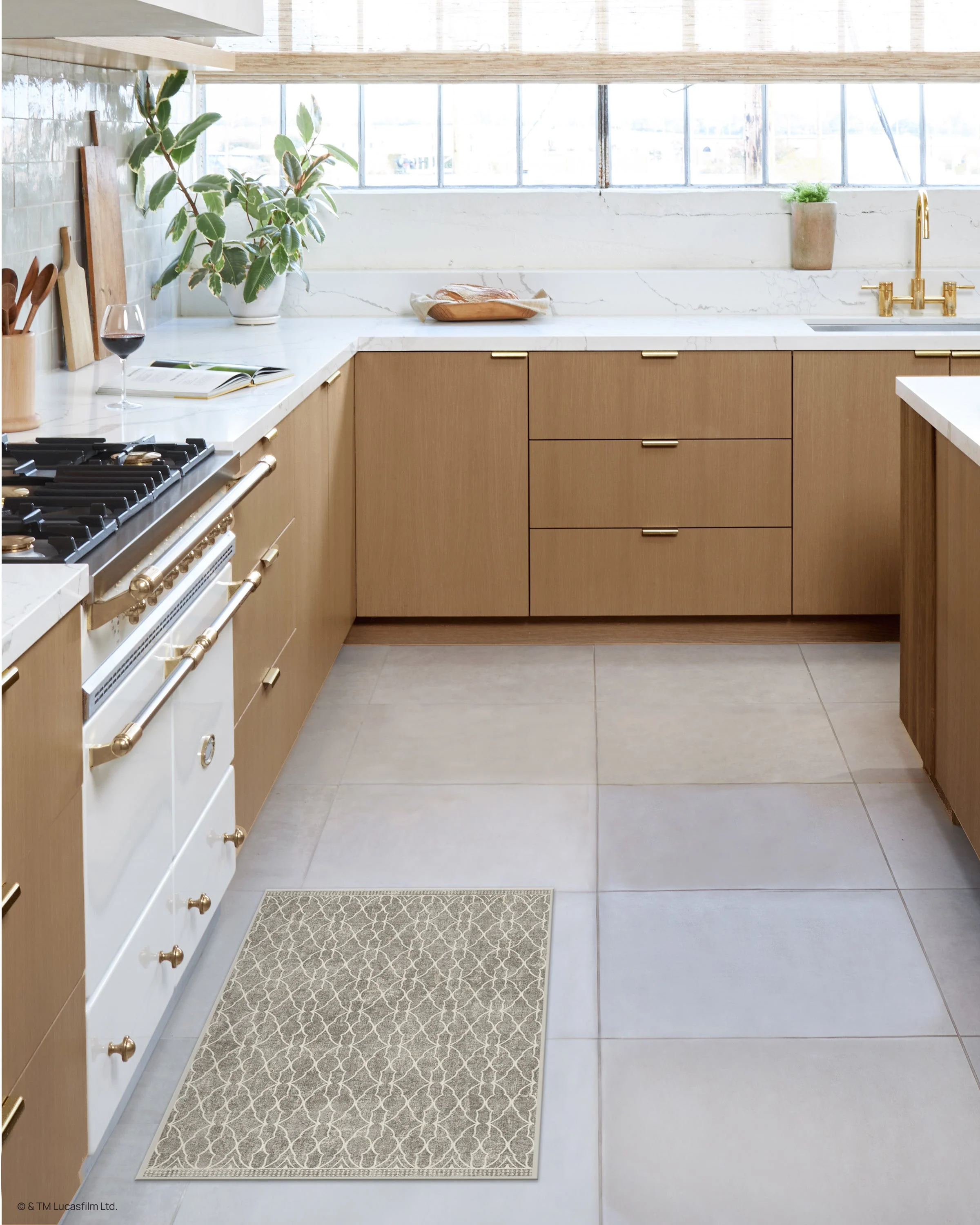 Grogu™ Trellis Ash Grey Flatwoven Rug - Image 6