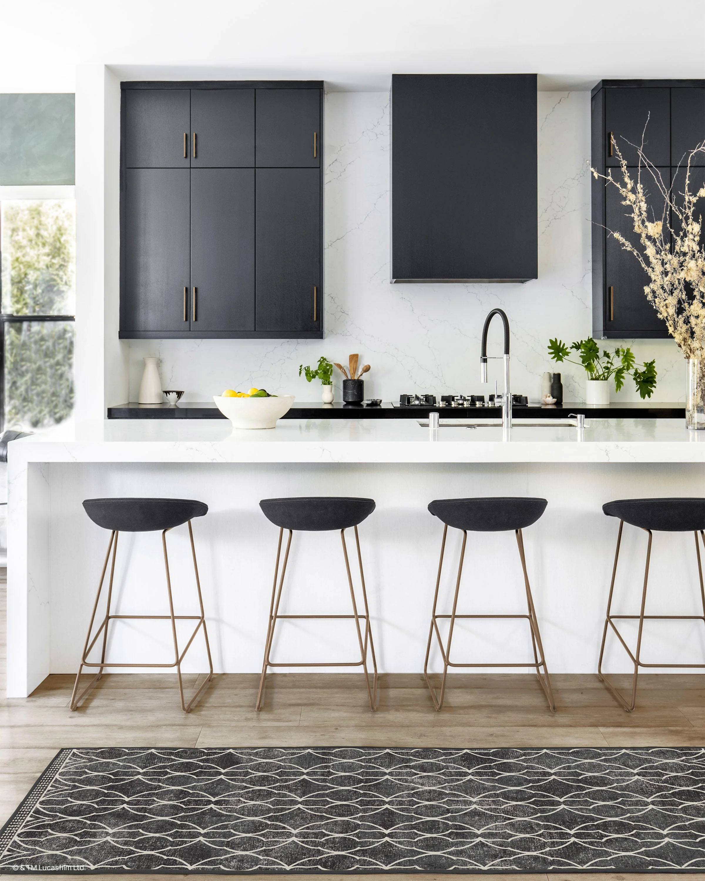 Grogu™ Trellis Black Flatwoven Rug - Image 5