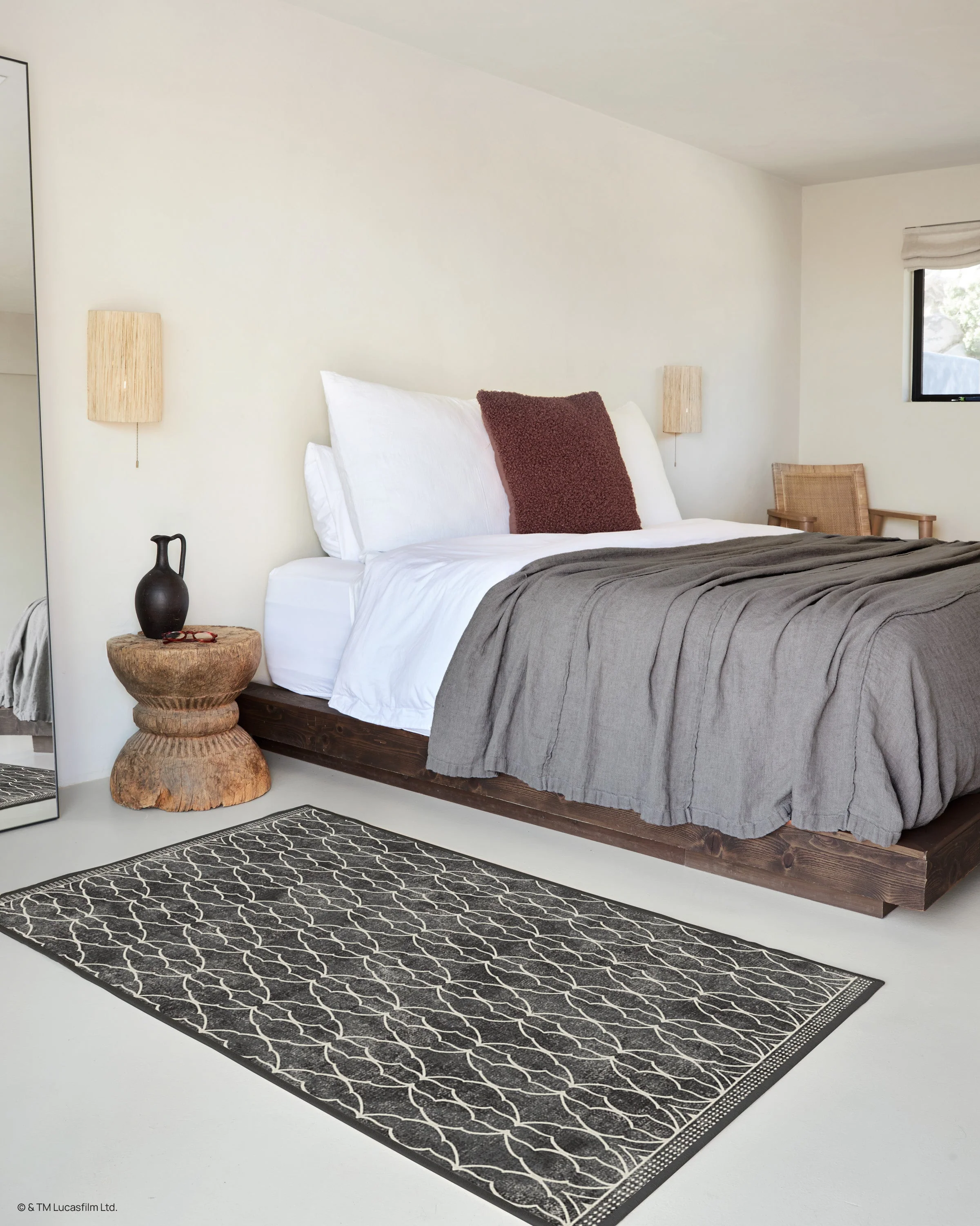 Grogu™ Trellis Black Flatwoven Rug - Image 9