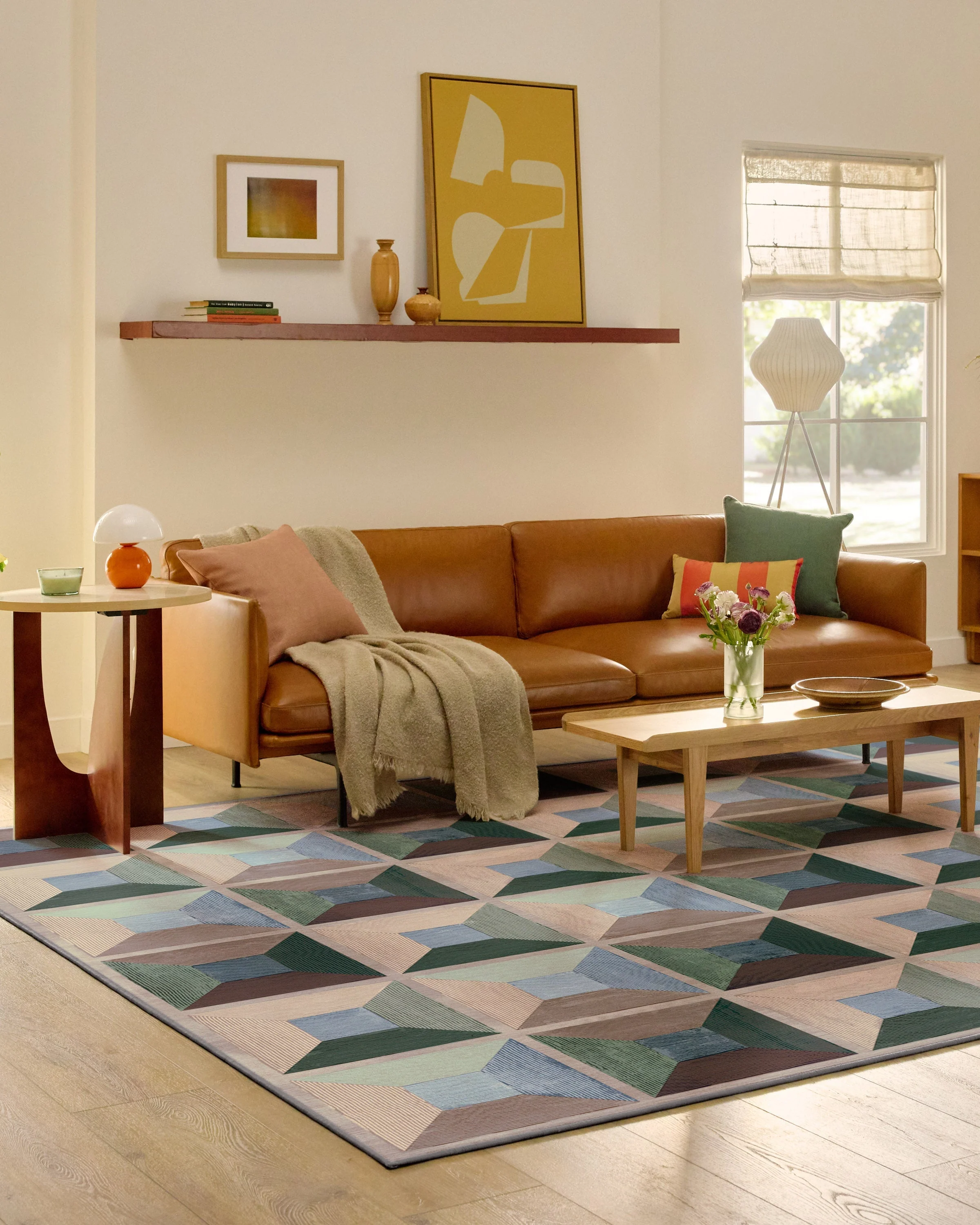 Hedra Soft Teal Flatwoven Rug - Image 3