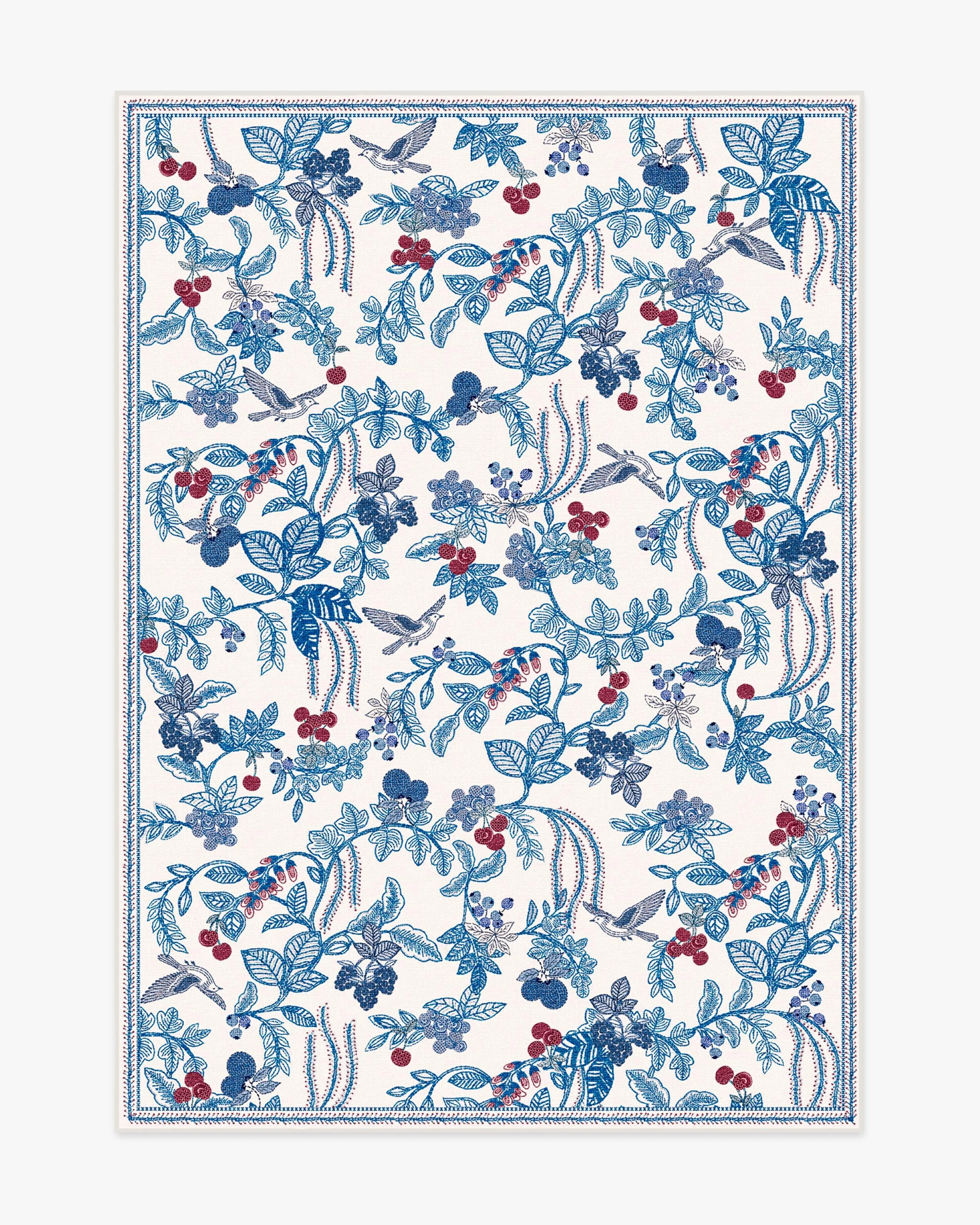 Heidi Blue & Cherry Flatwoven Rug