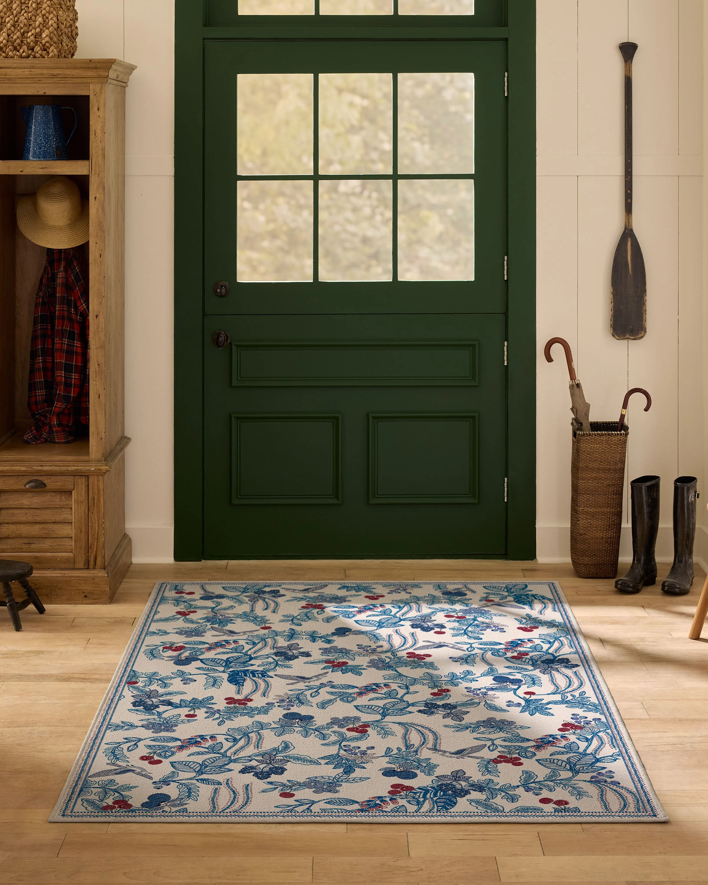 Heidi Blue & Cherry Flatwoven Rug - Image 5