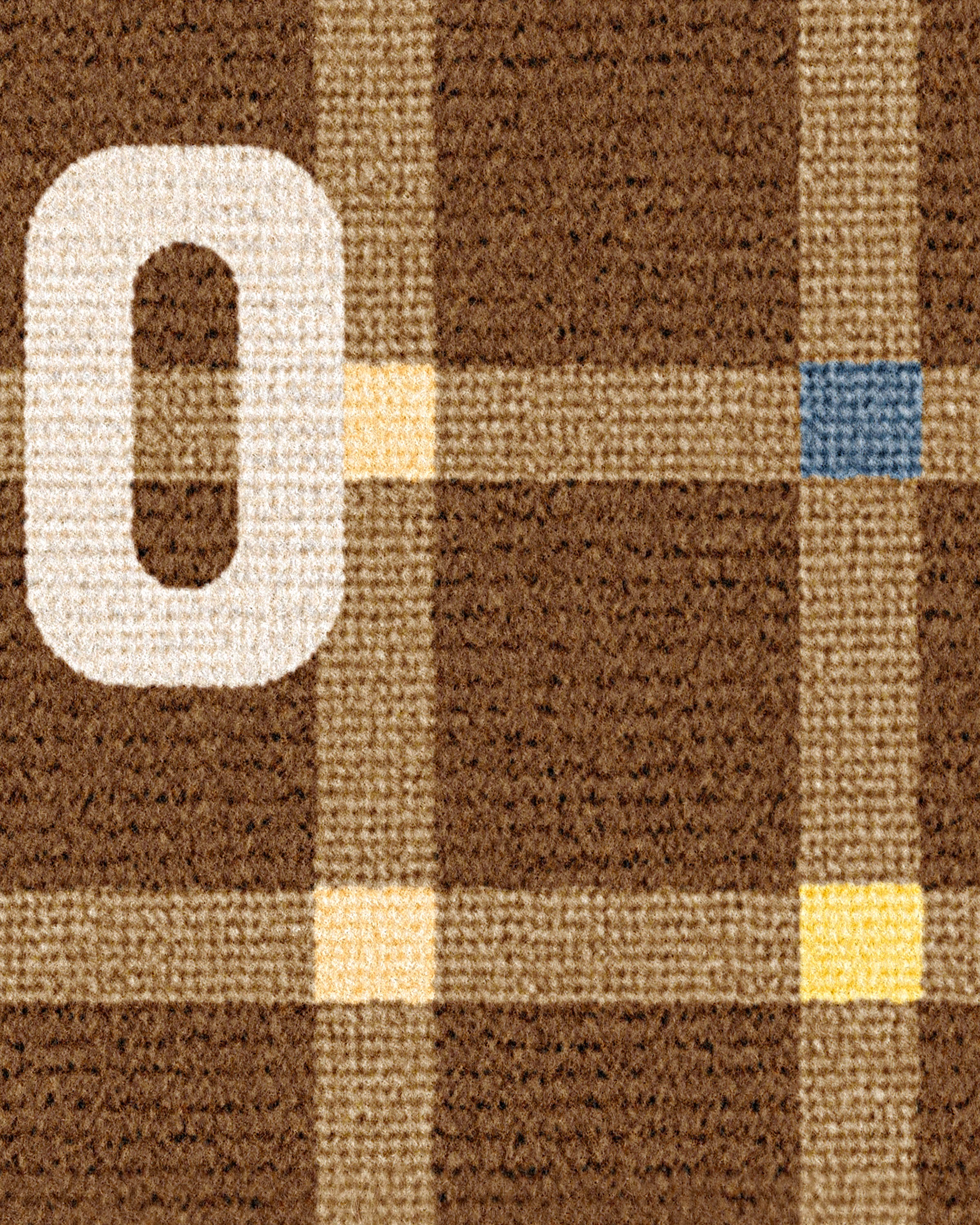 Hello Plaid Yellow Large Doormat
