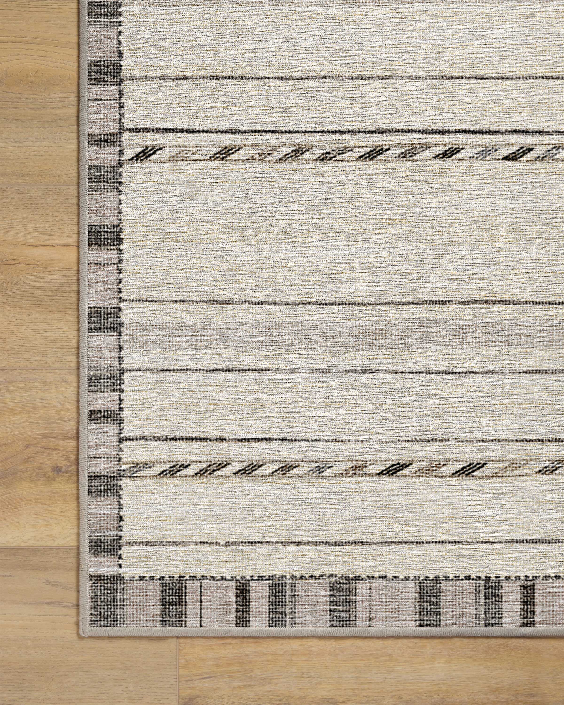 Hemma Cream & Charcoal Flatwoven Rug - Image 4