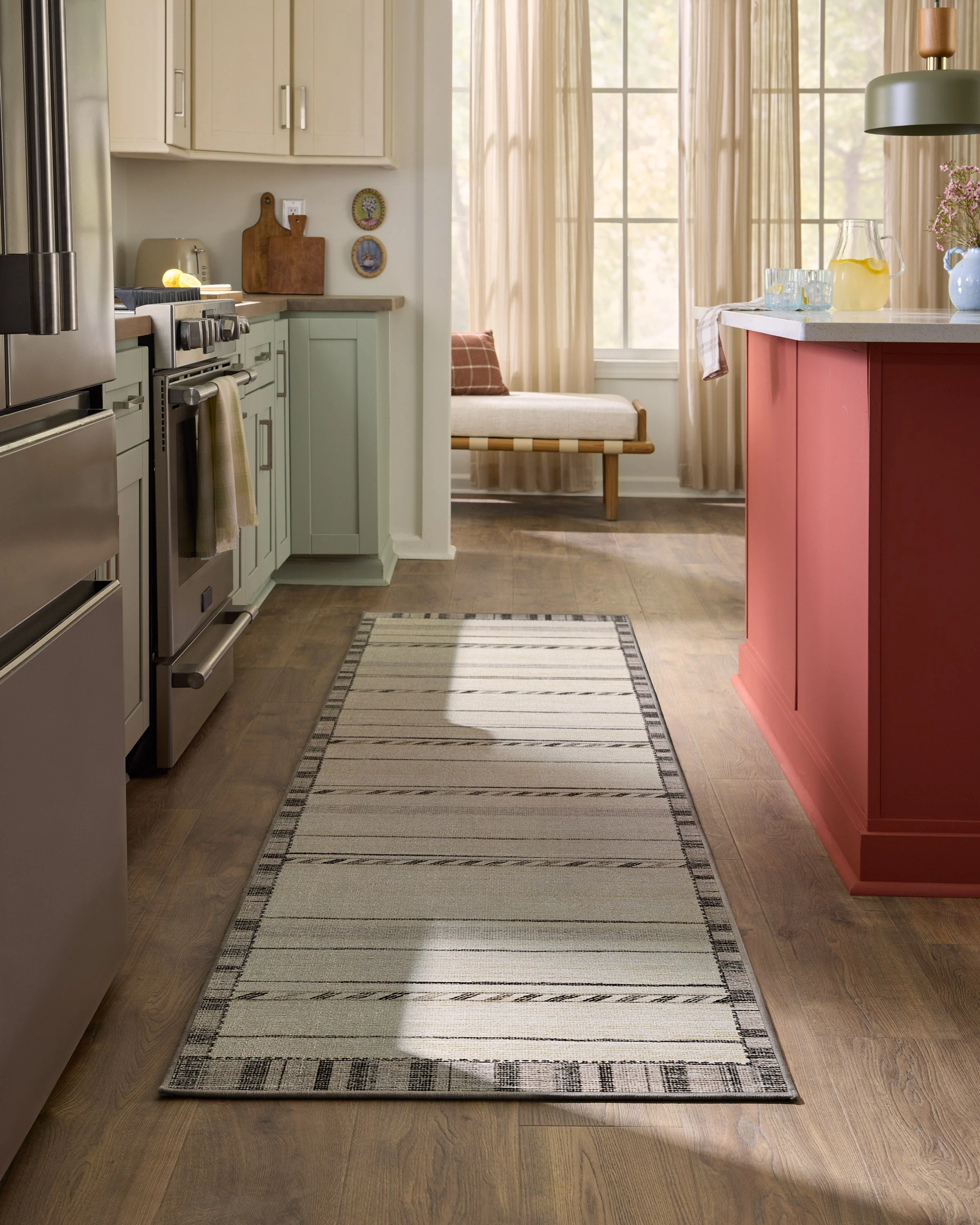 Hemma Cream & Charcoal Flatwoven Rug - Image 6