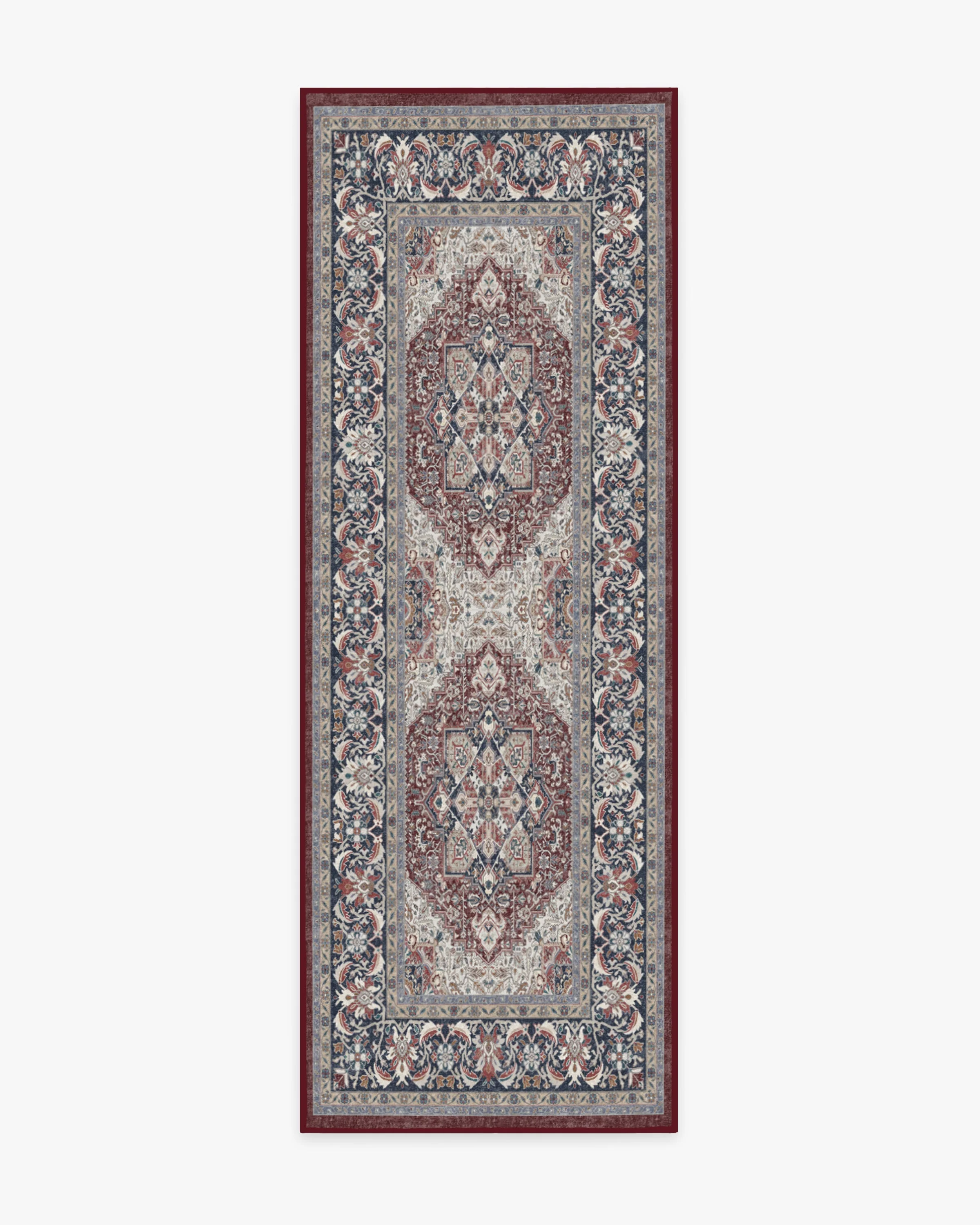 Hendesi Heriz Bordeaux Flatwoven Rug - Image 10