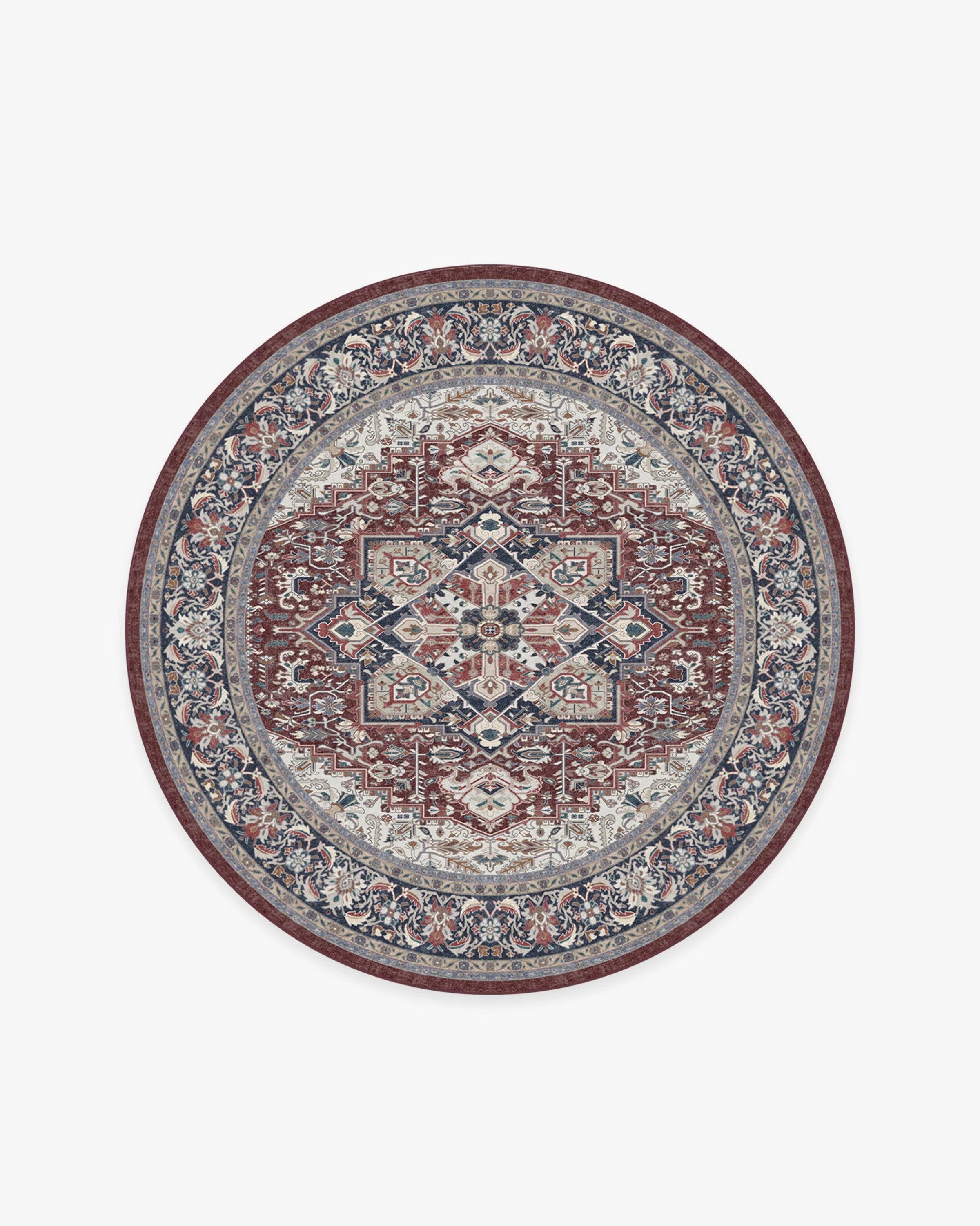 Hendesi Heriz Bordeaux Flatwoven Rug - Image 19