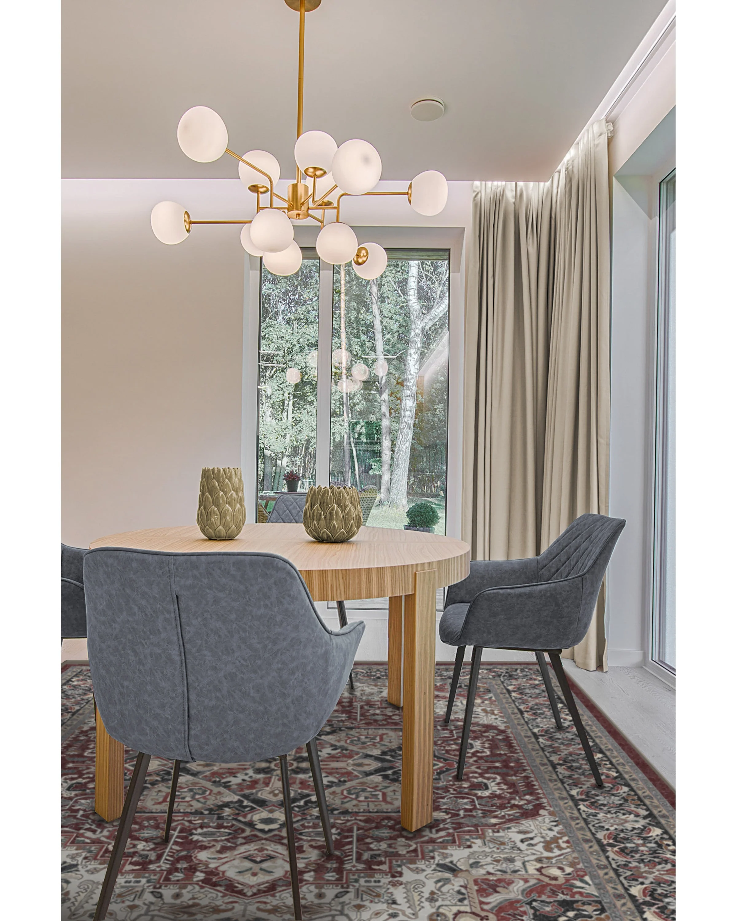 Hendesi Heriz Bordeaux Flatwoven Rug - Image 8