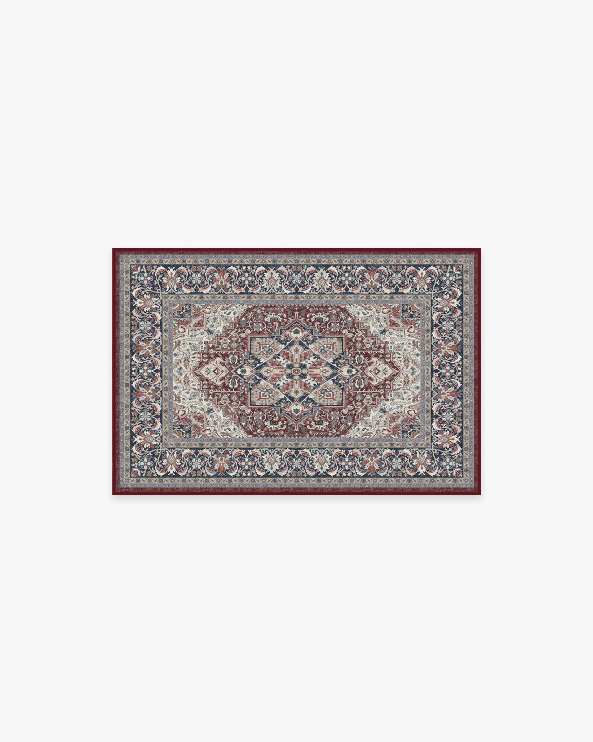 Hendesi Heriz Bordeaux Flatwoven Rug - Image 9