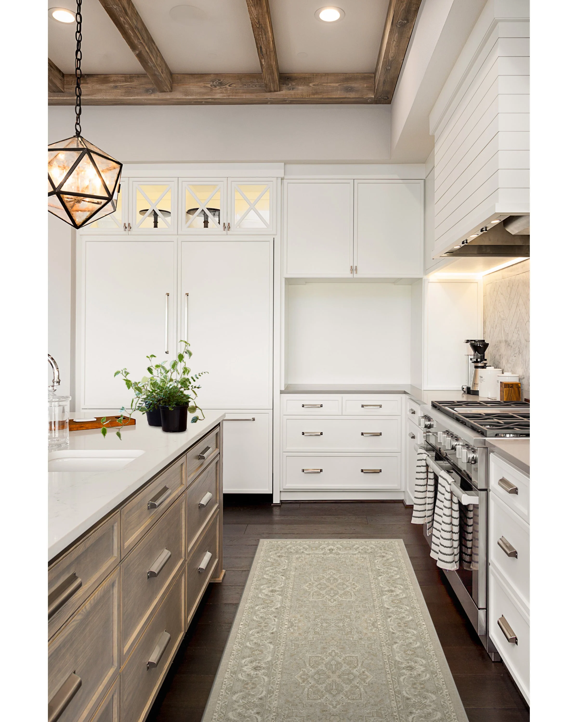 Hendesi Heriz Cream Flatwoven Rug - Image 4