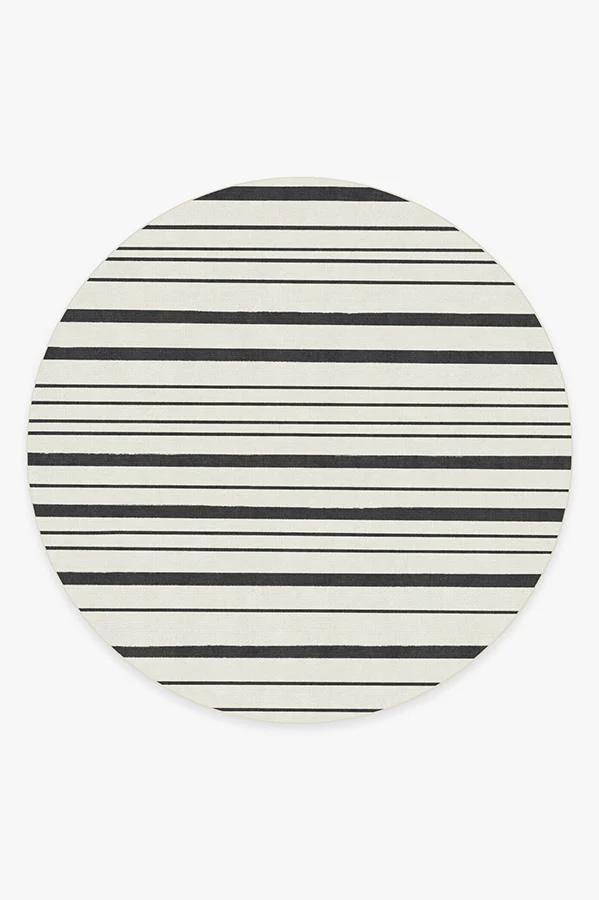 Hudson Stripe Black Flatwoven Rug - Image 18