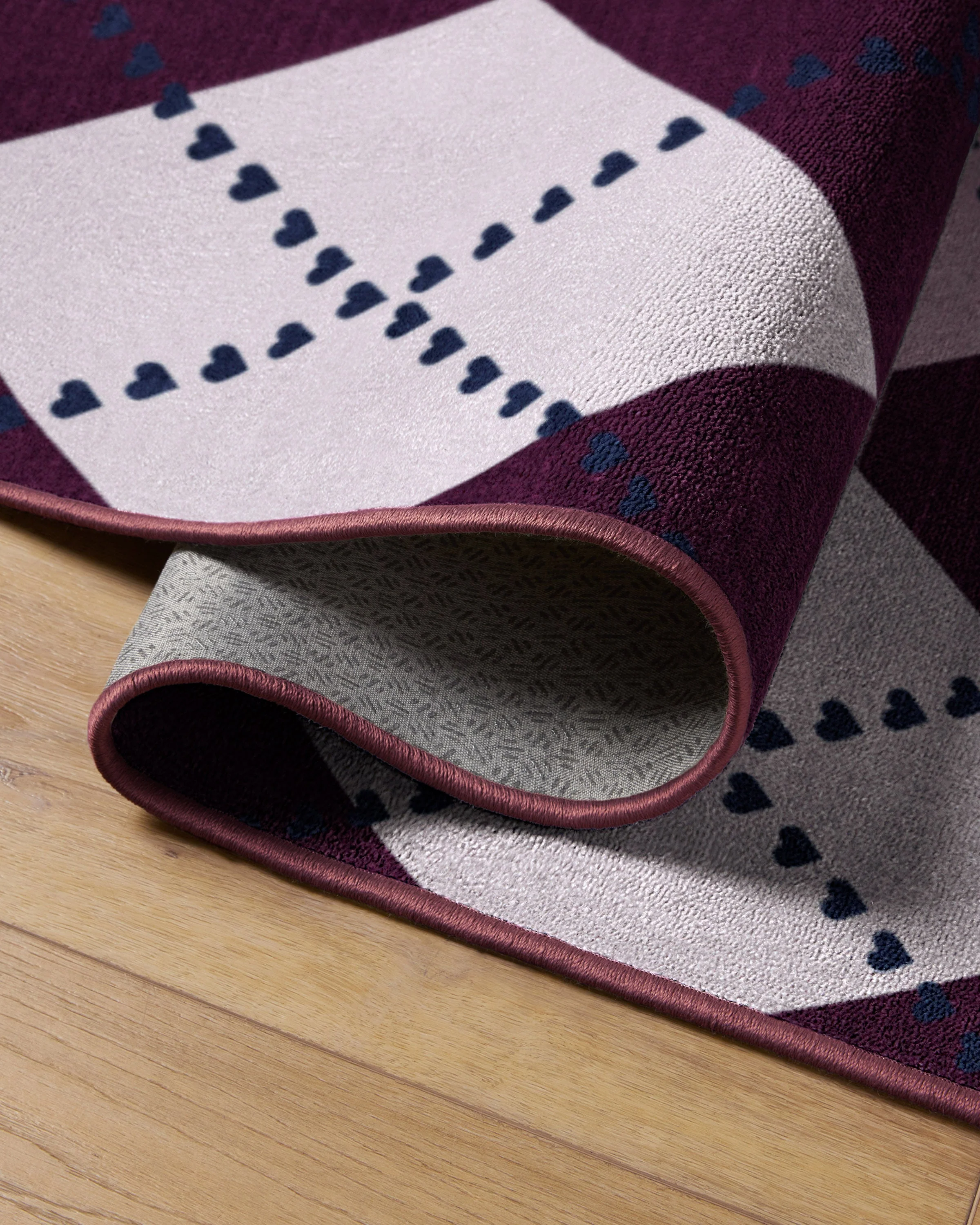 143 Argyle Burgundy & Pink Rug by Humberto Leon - Image 10