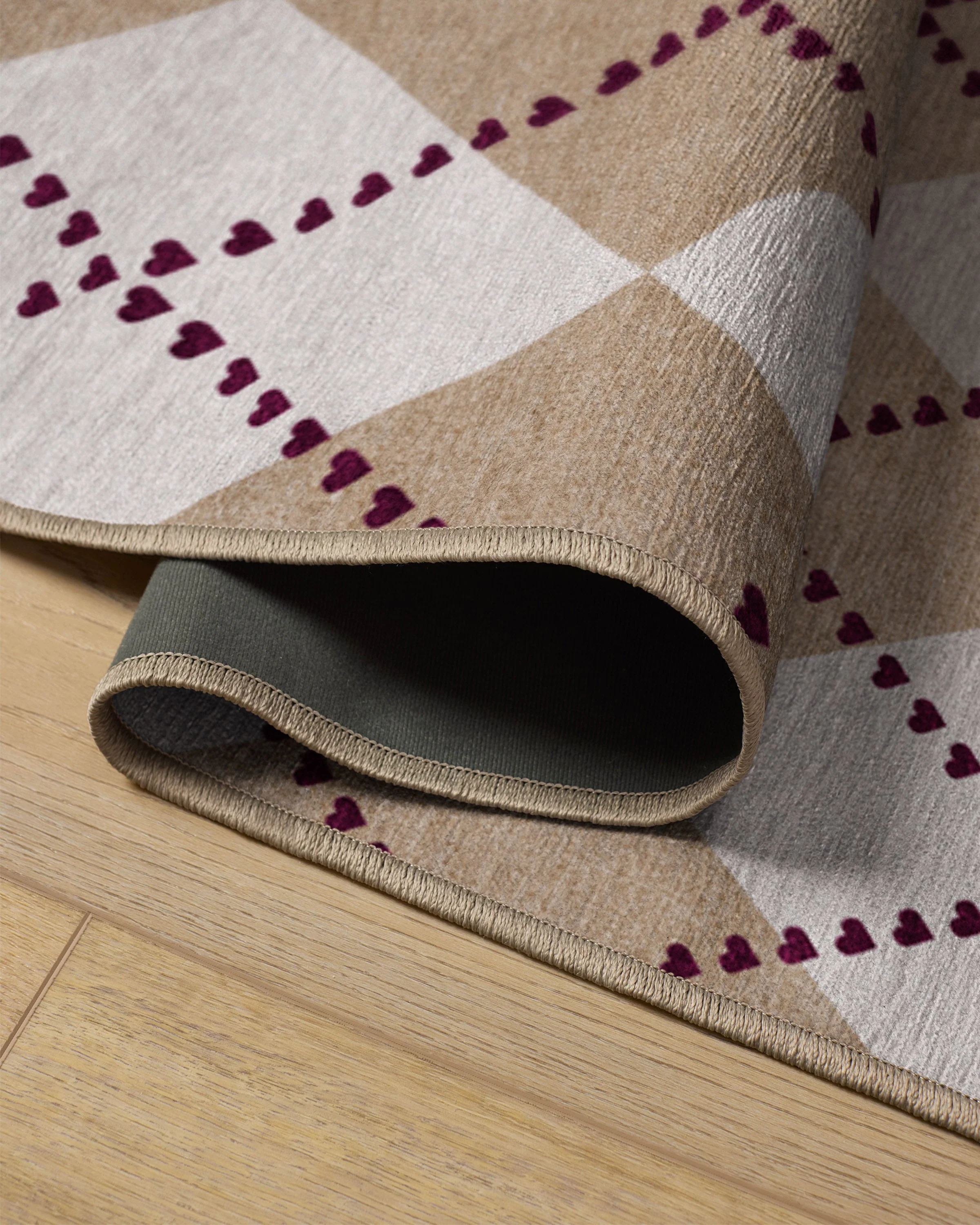 143 Argyle Khaki & Cream Flatwoven Rug by Humberto Leon - Image 10