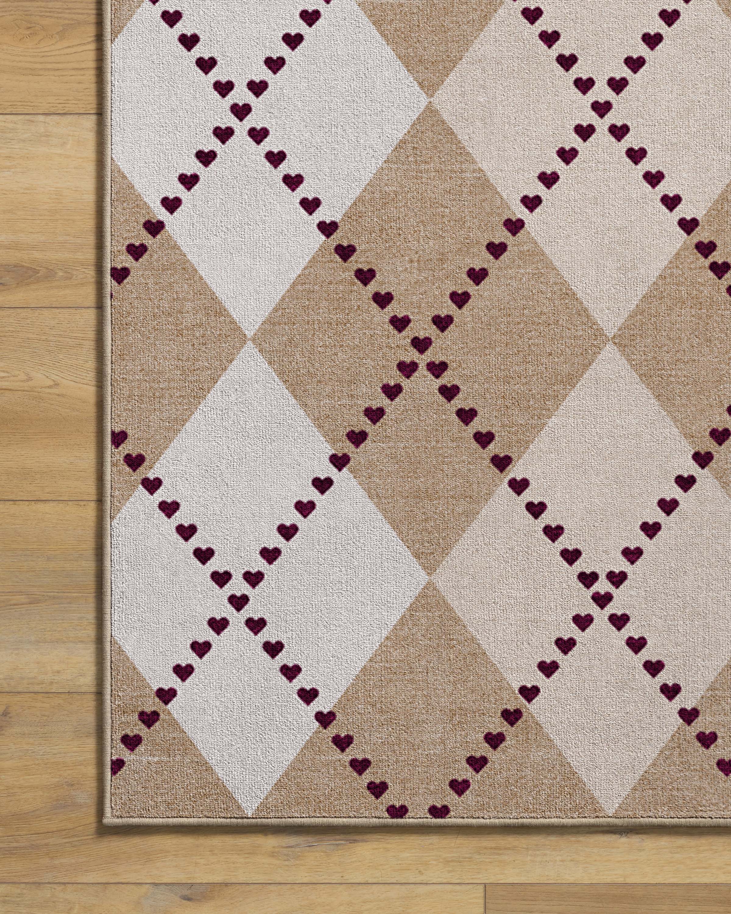 143 Argyle Khaki & Cream Rug by Humberto Leon - Image 11