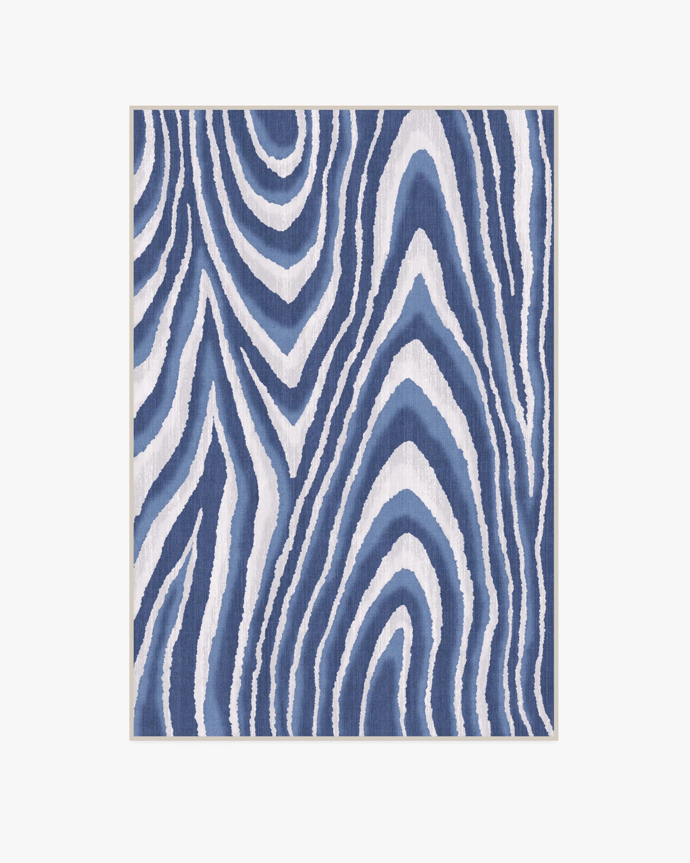 Chifa Wood Blue & Cream Rug by Humberto Leon - Image 5
