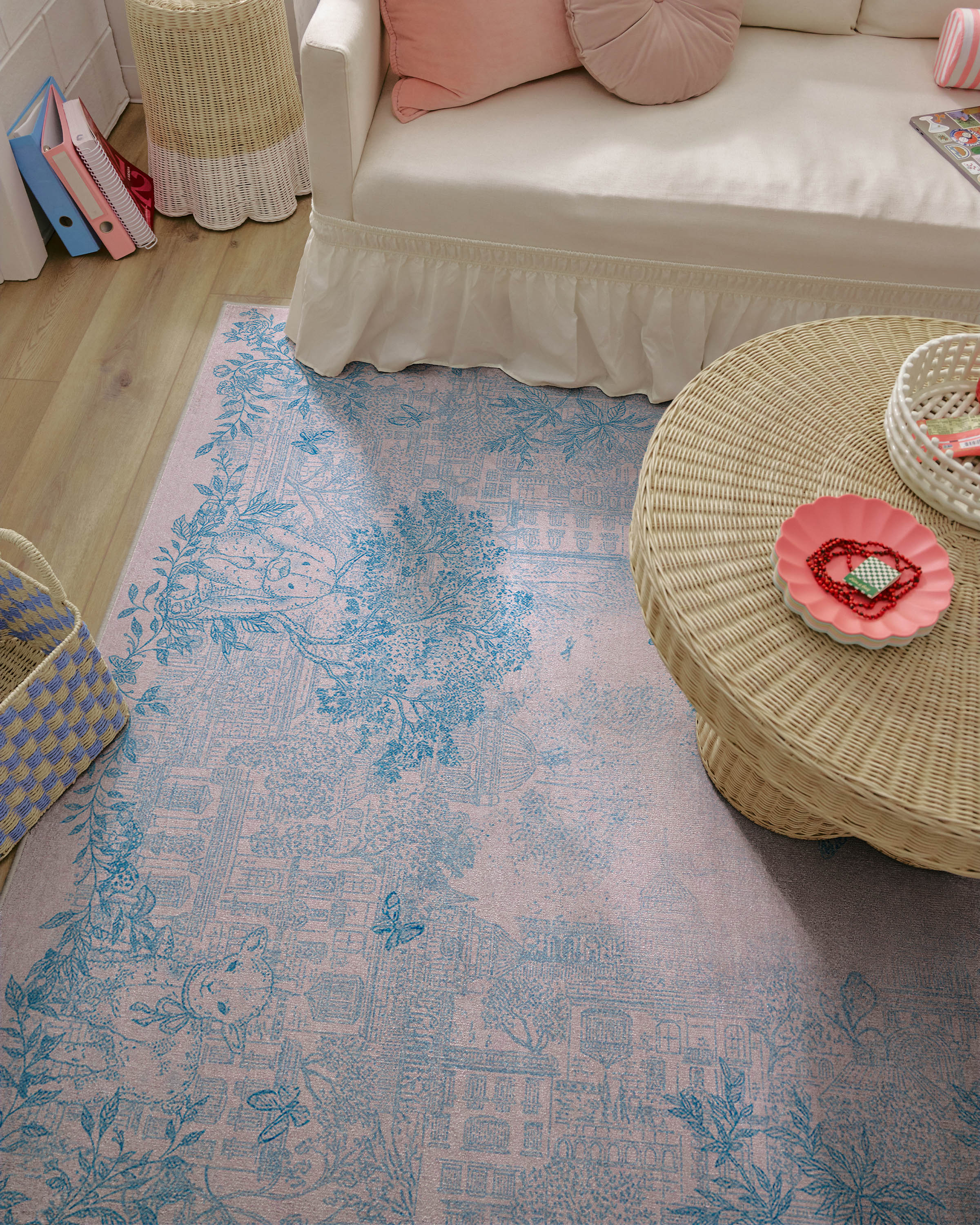 Emi Toile Soft Pink Rug by Humberto Leon - Image 8