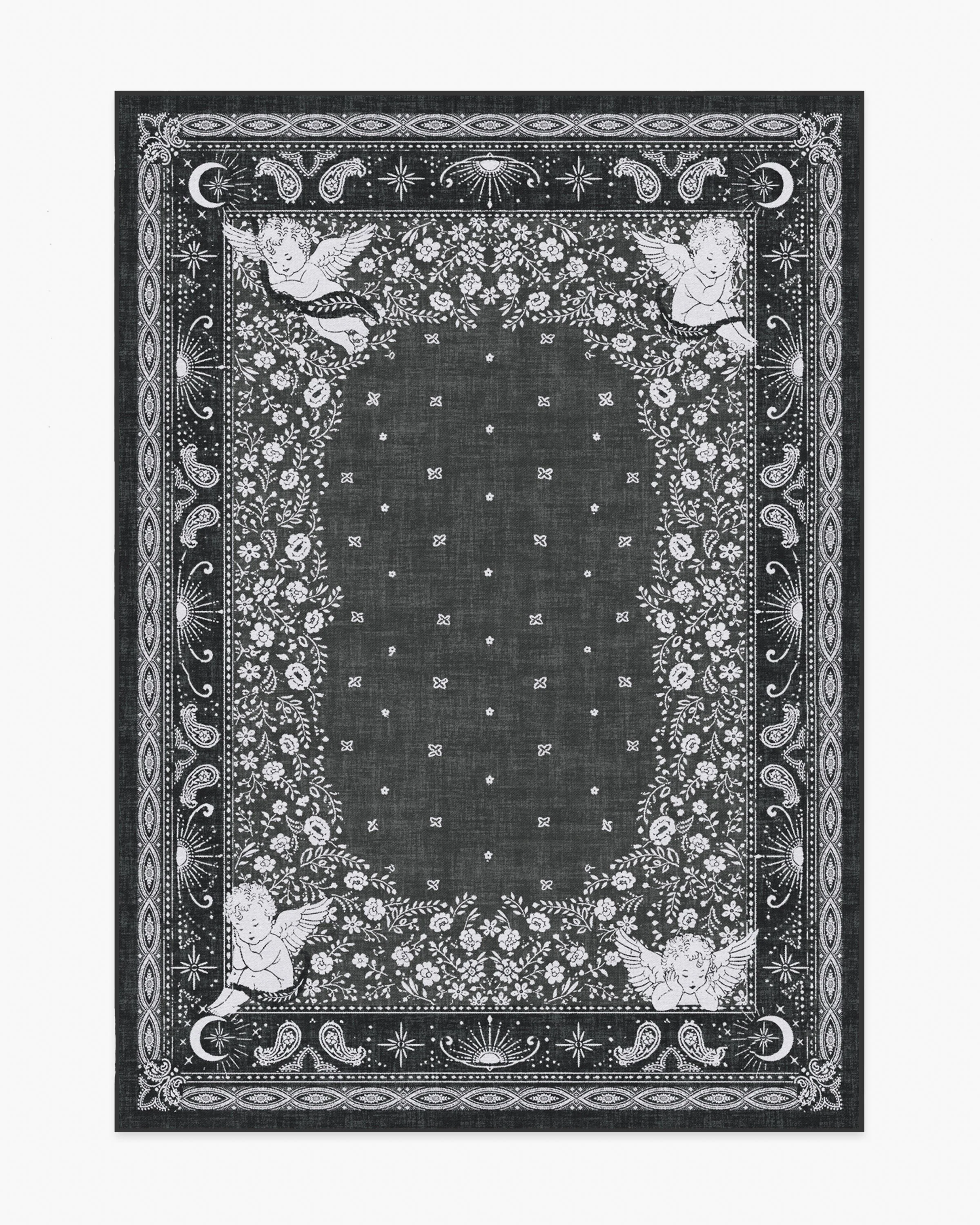 Humberto's Bandana Soft Black Flatwoven Rug by Humberto Leon - Image 6