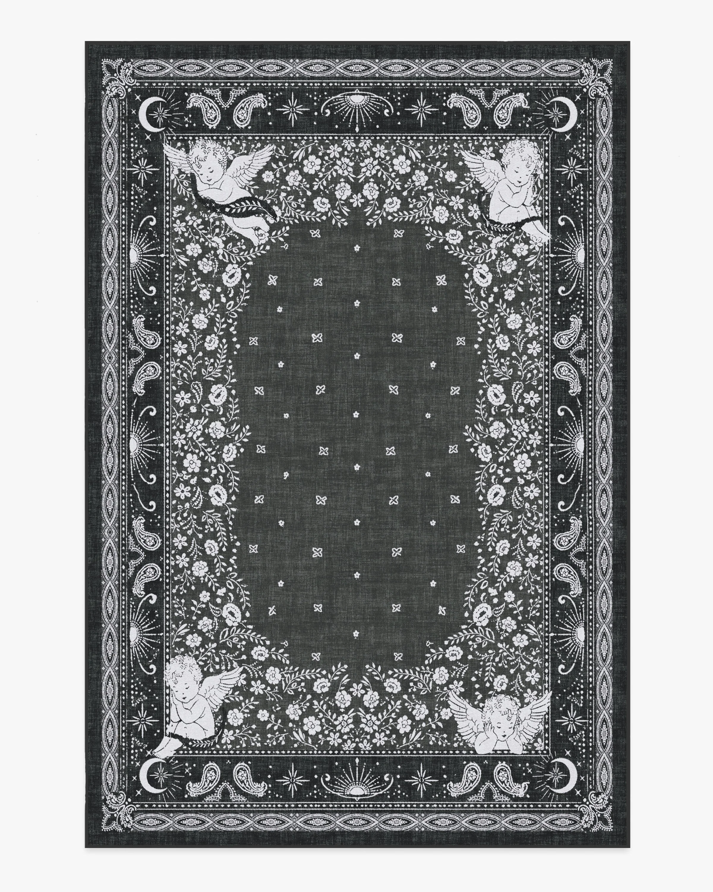 Humberto's Bandana Soft Black Rug by Humberto Leon