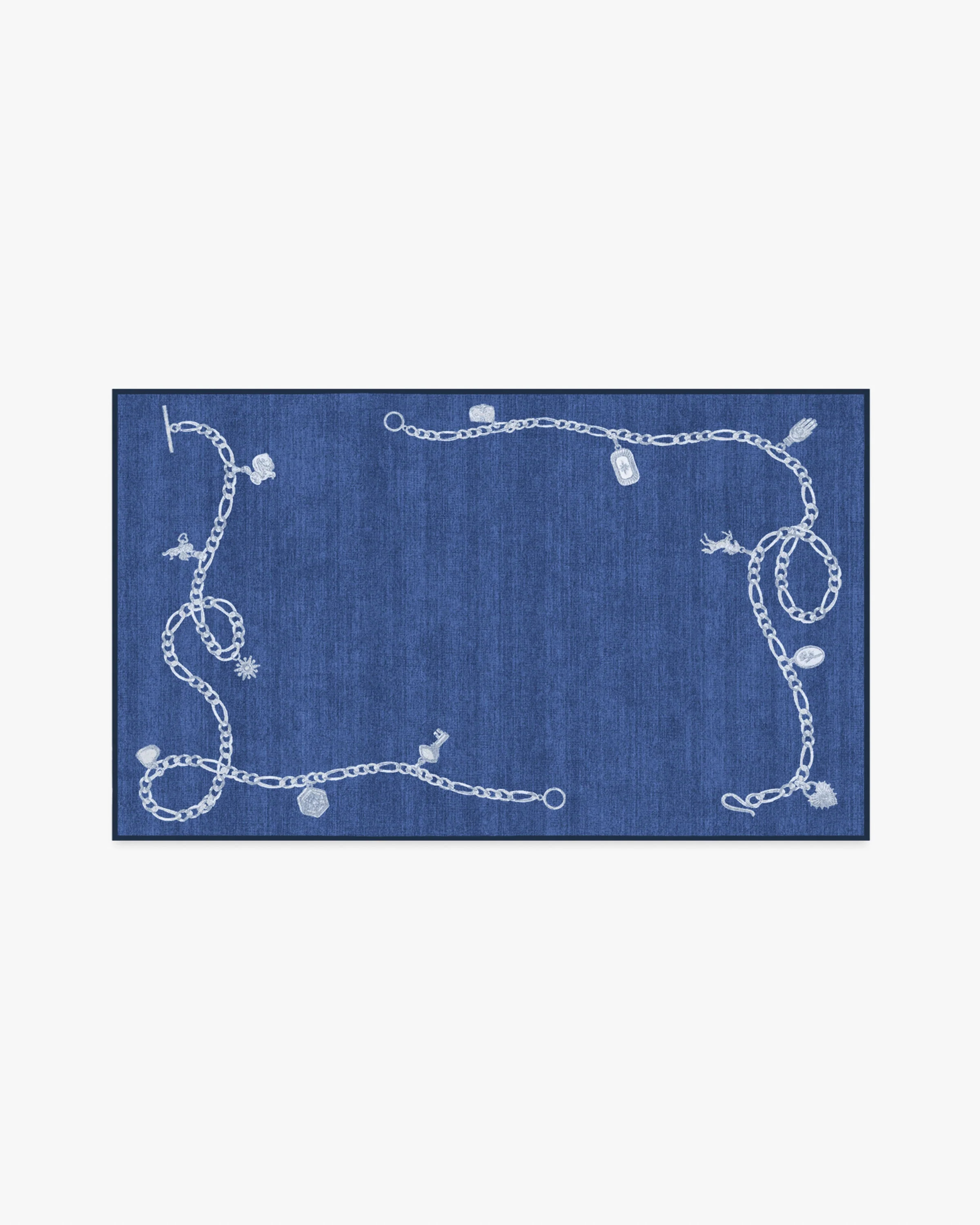 M&E Charms Midnight Blue Flatwoven Rug by Humberto Leon - Image 4