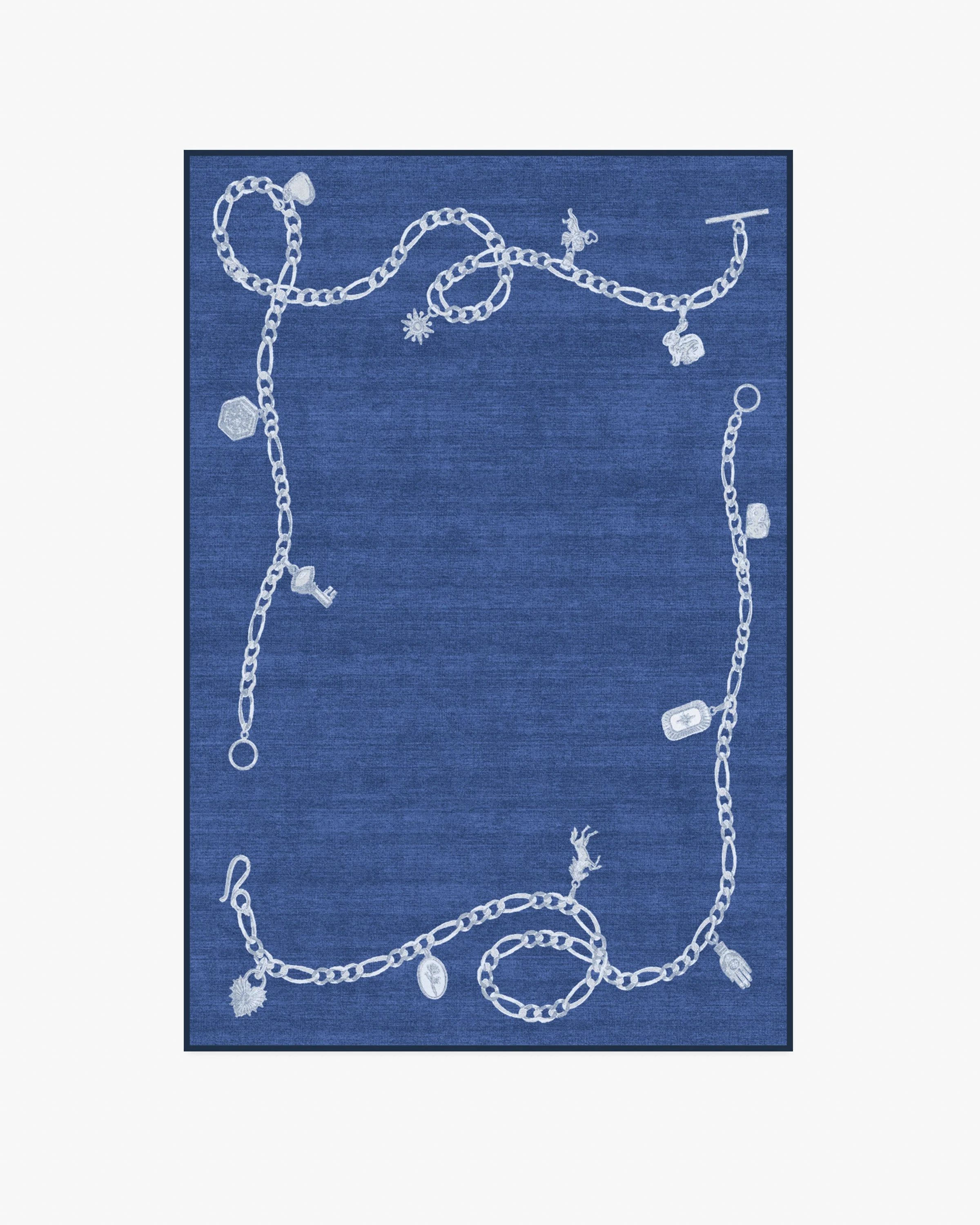 M&E Charms Midnight Blue Flatwoven Rug by Humberto Leon - Image 5