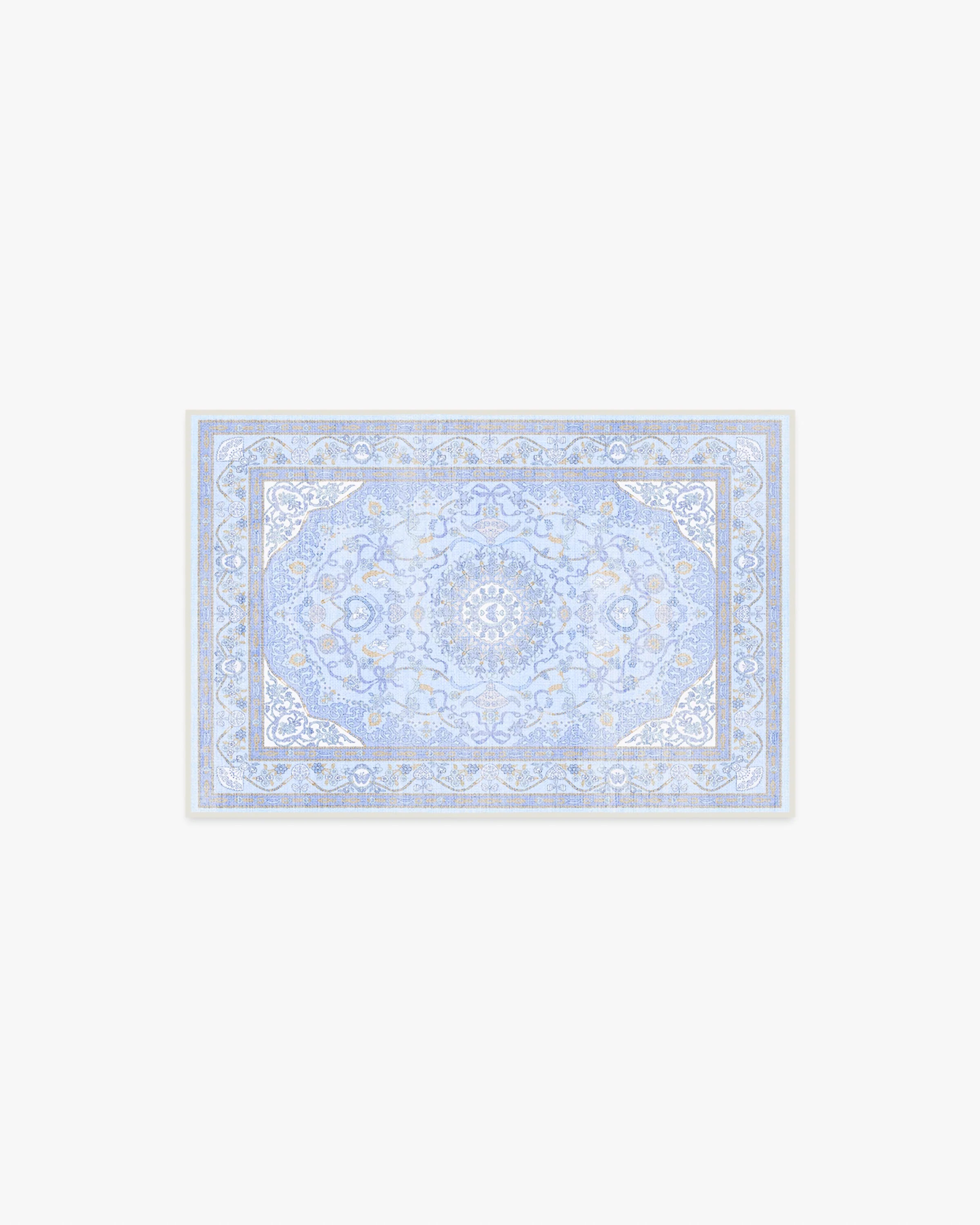Mazzy Ornamental Blue Flatwoven Rug by Humberto Leon - Image 2
