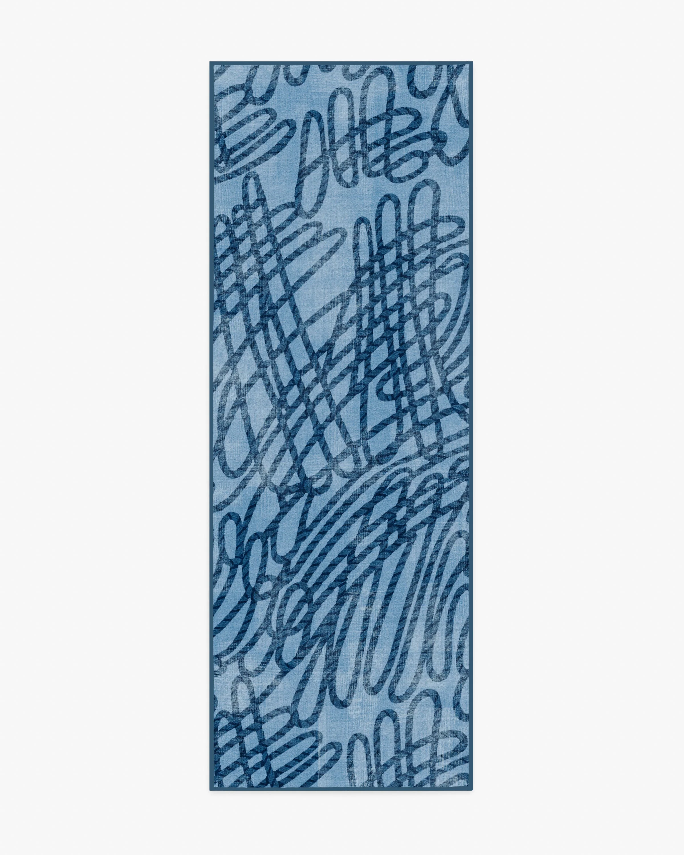 Rica Rope Stone Blue Flatwoven Rug by Humberto Leon - Image 3