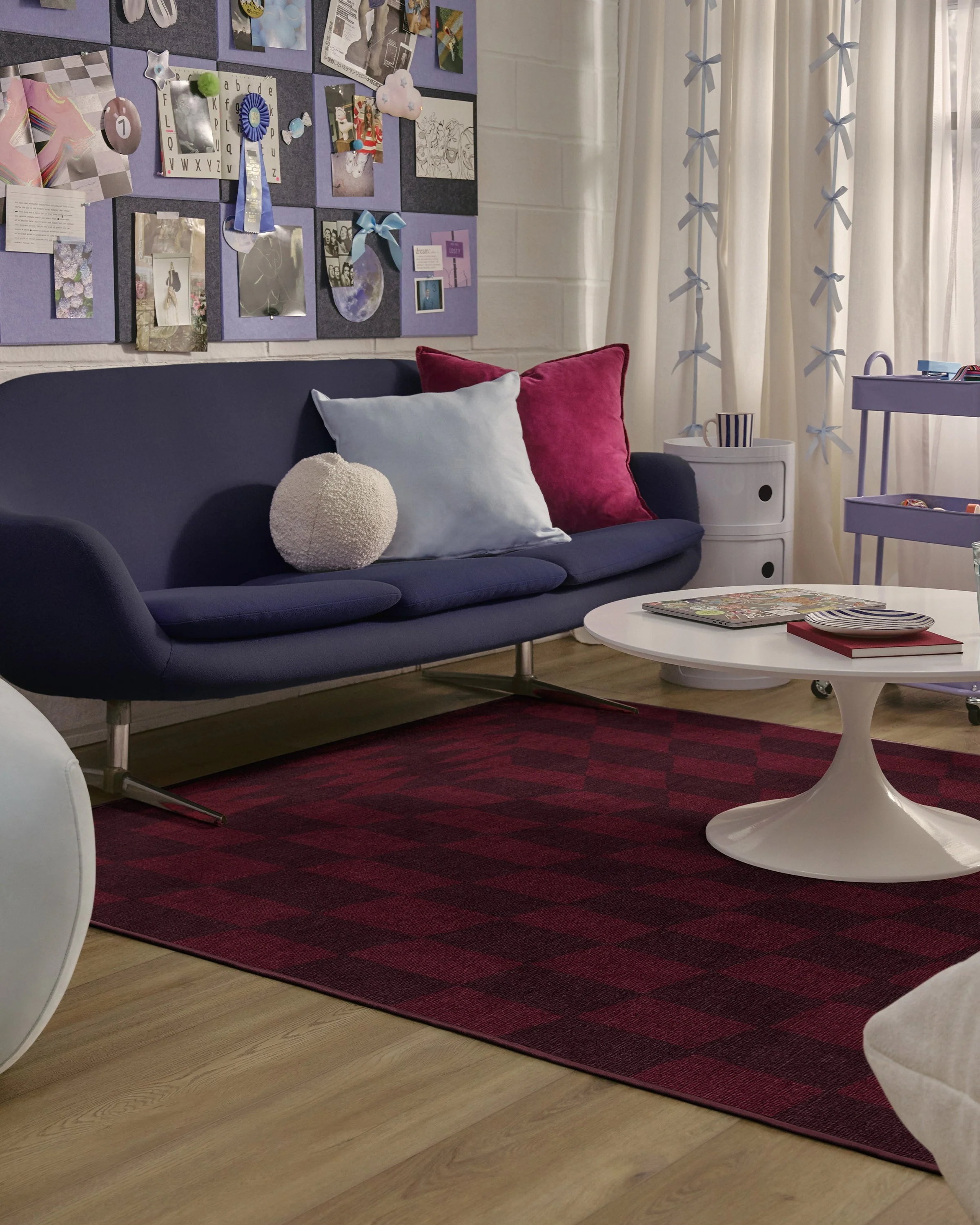 Ricardo Checkerboard Burgundy Rug by Humberto Leon - Image 8
