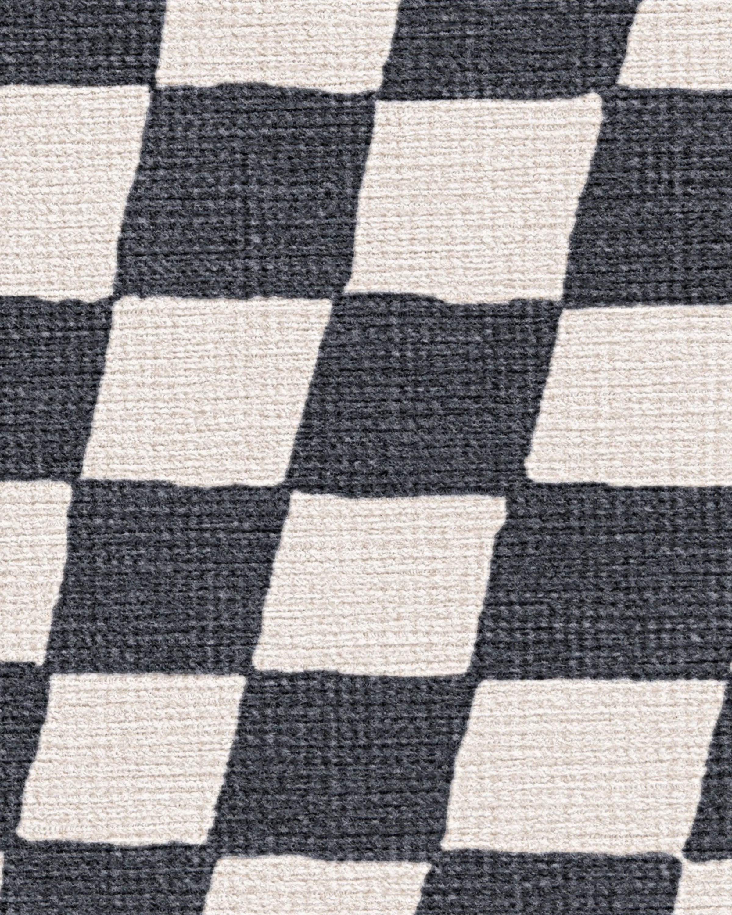 Ricardo Checkerboard Ivory & Black Flatwoven Rug by Humberto Leon - Image 9