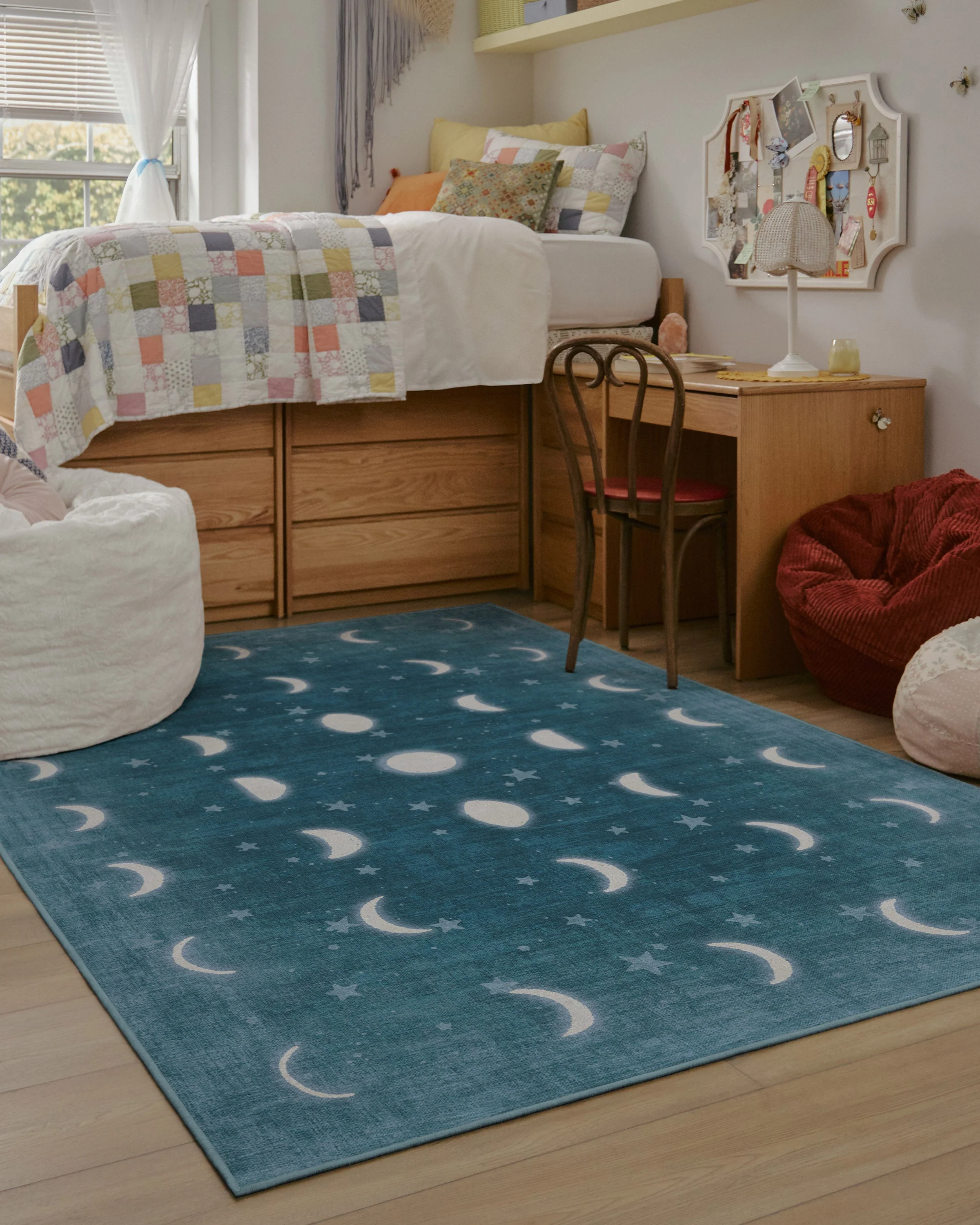 To The Moon And Back Soft Teal Rug by Humberto Leon - Image 7
