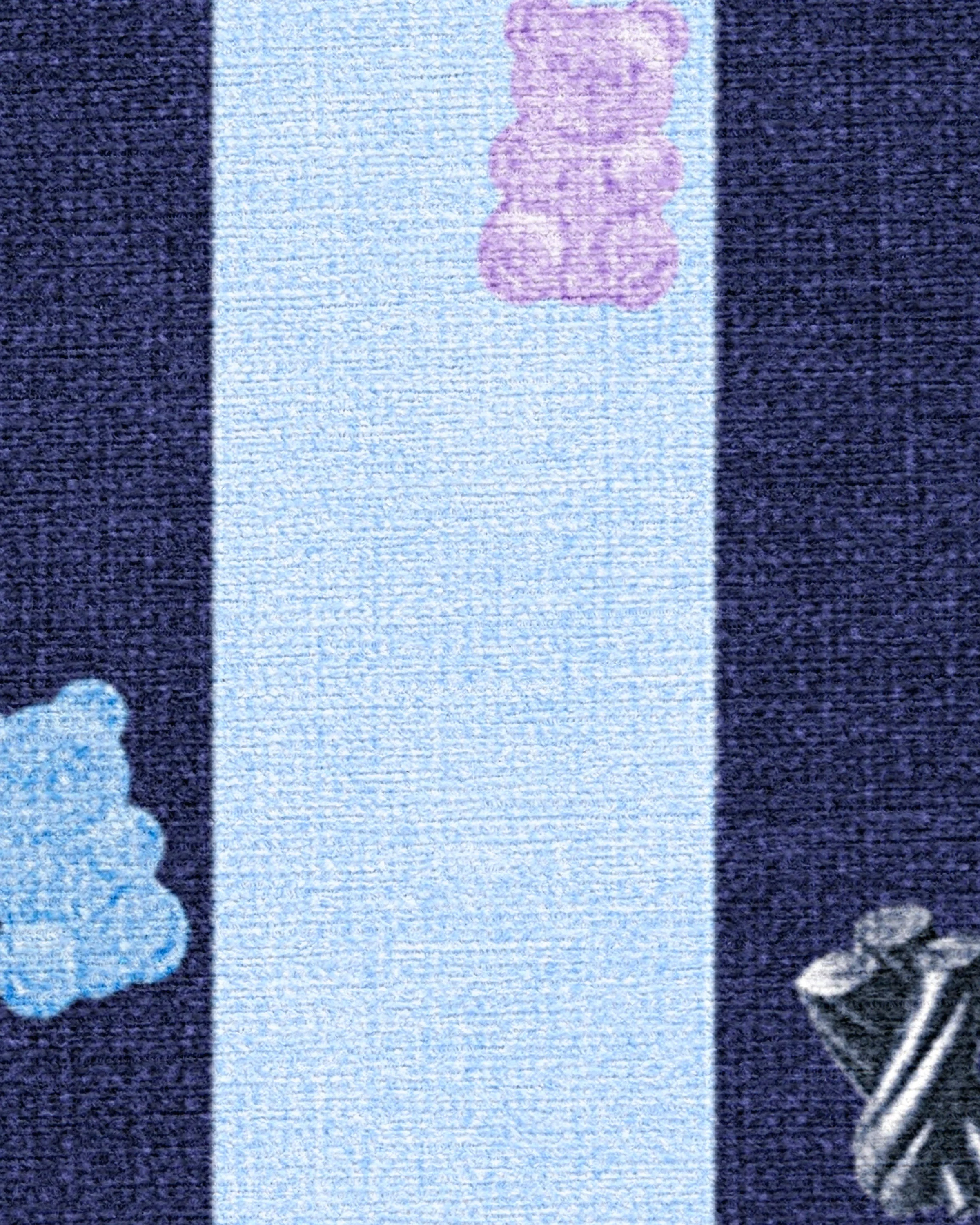 Todd Stripe Gummy Blue & Navy Flatwoven Rug by Humberto Leon - Image 9