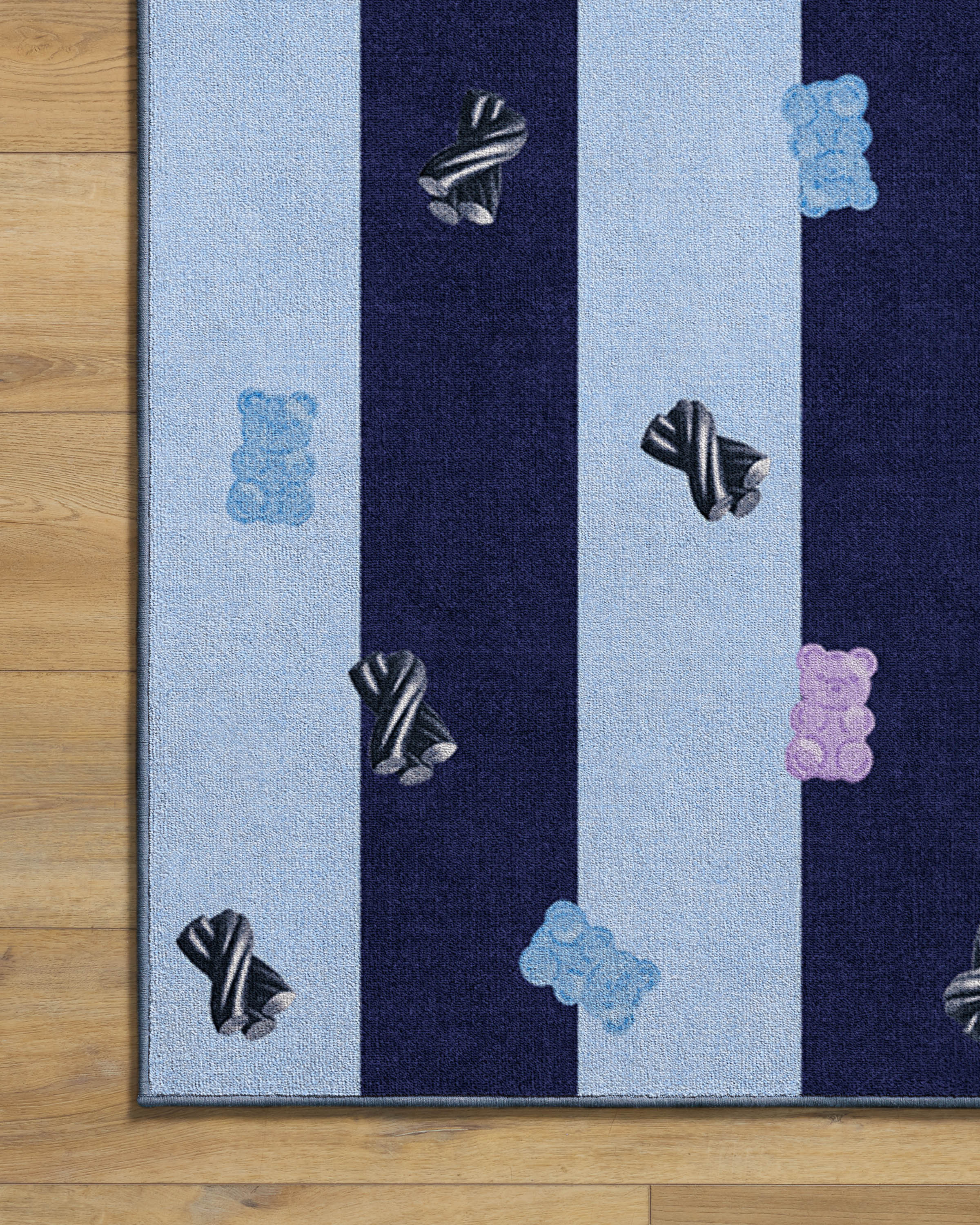Todd Stripe Gummy Blue & Navy Rug by Humberto Leon - Image 11