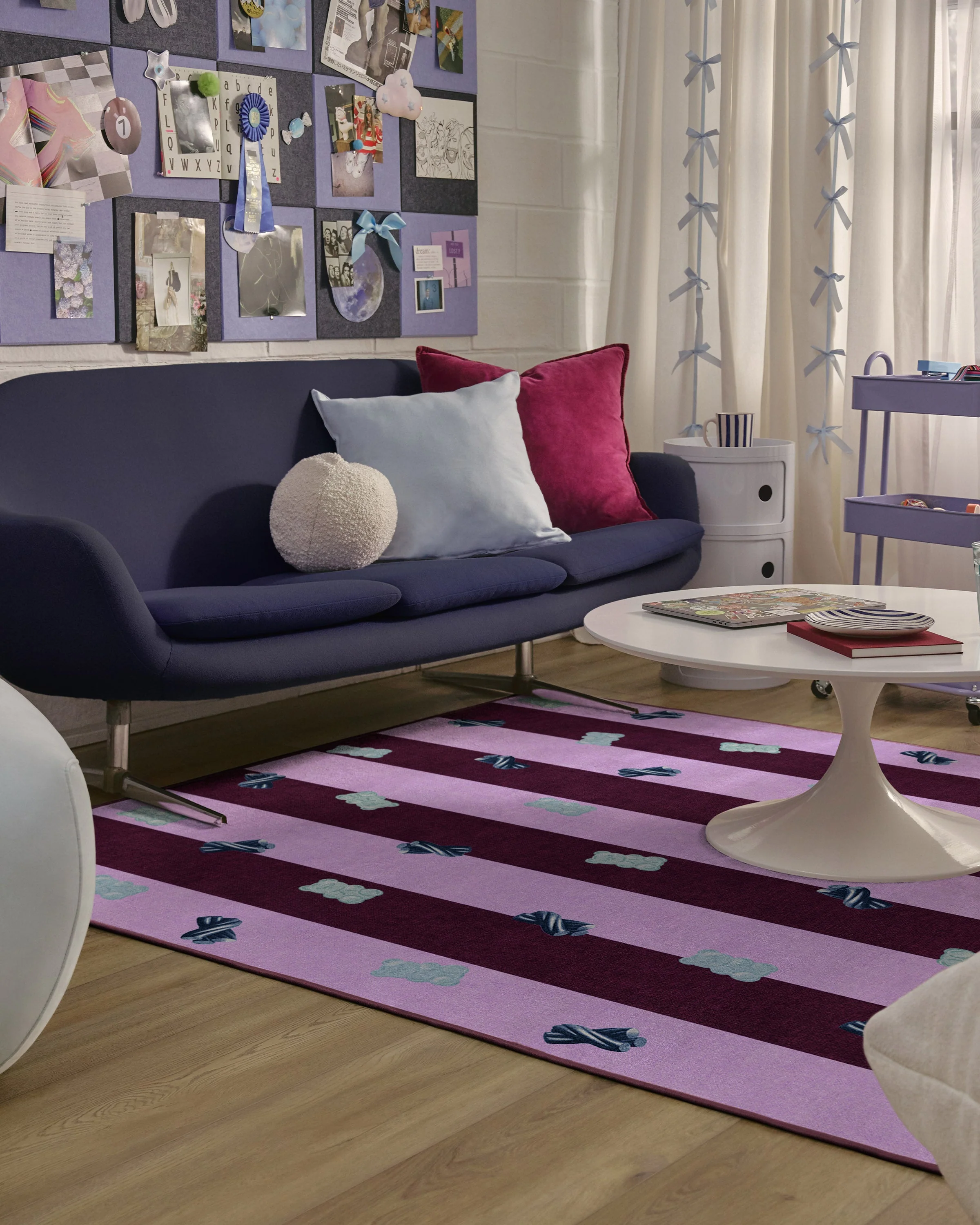 Todd Stripe Gummy Pink & Burgundy Rug by Humberto Leon - Image 8