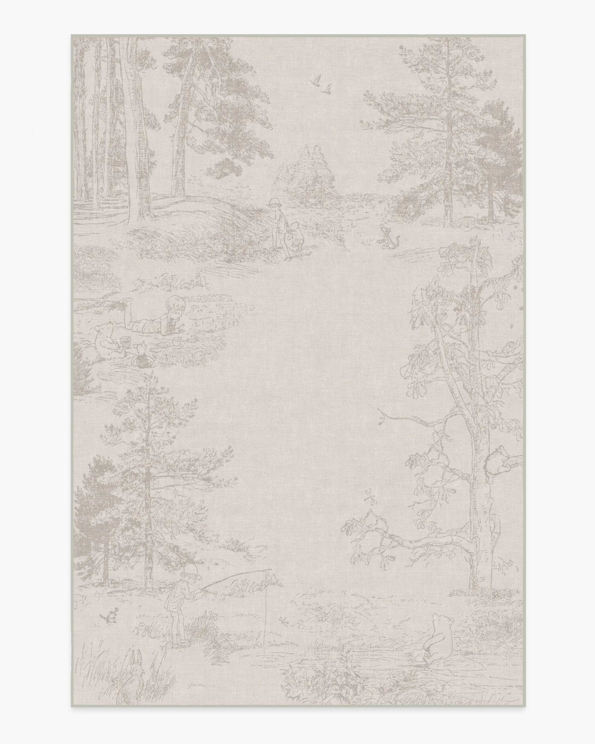 Hundred Acre Wood Soft Grey Flatwoven Rug - Image 3