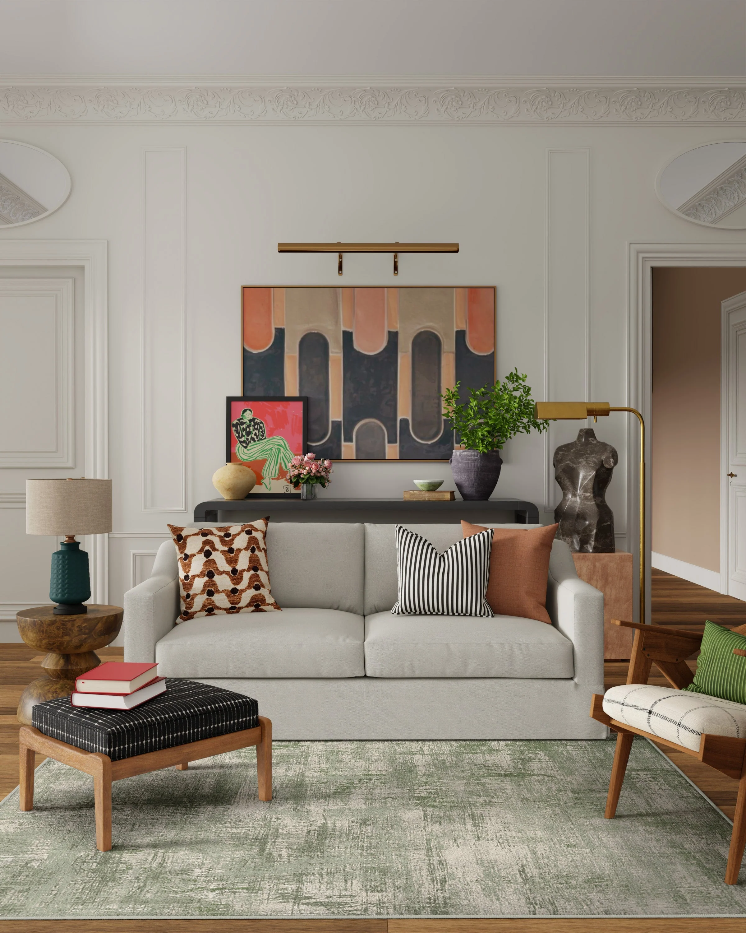 Impasto Sage Green Rug - Image 13