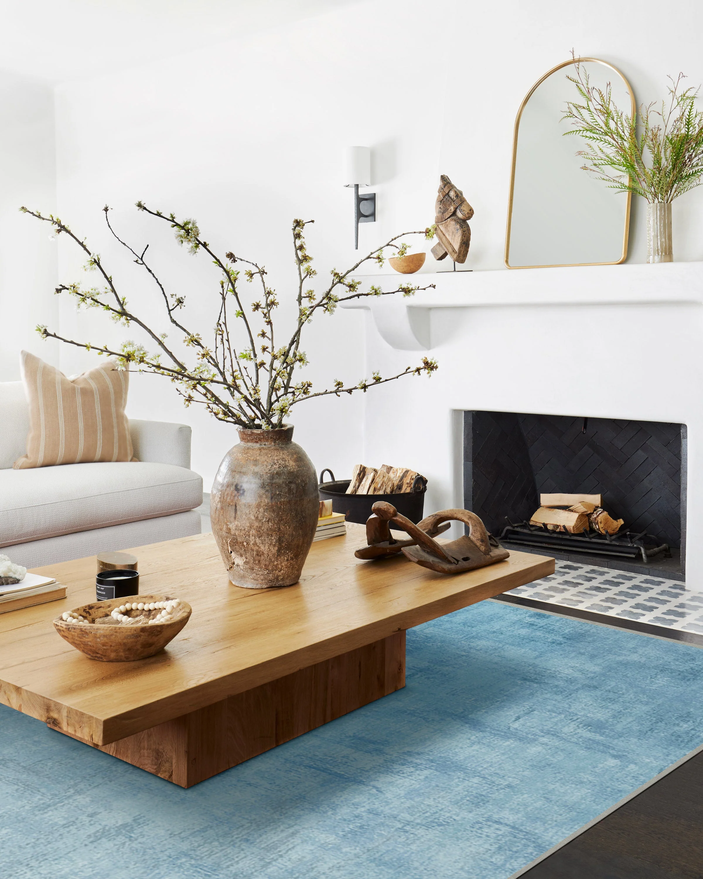 Impasto Slate Blue Flatwoven Rug - Image 18