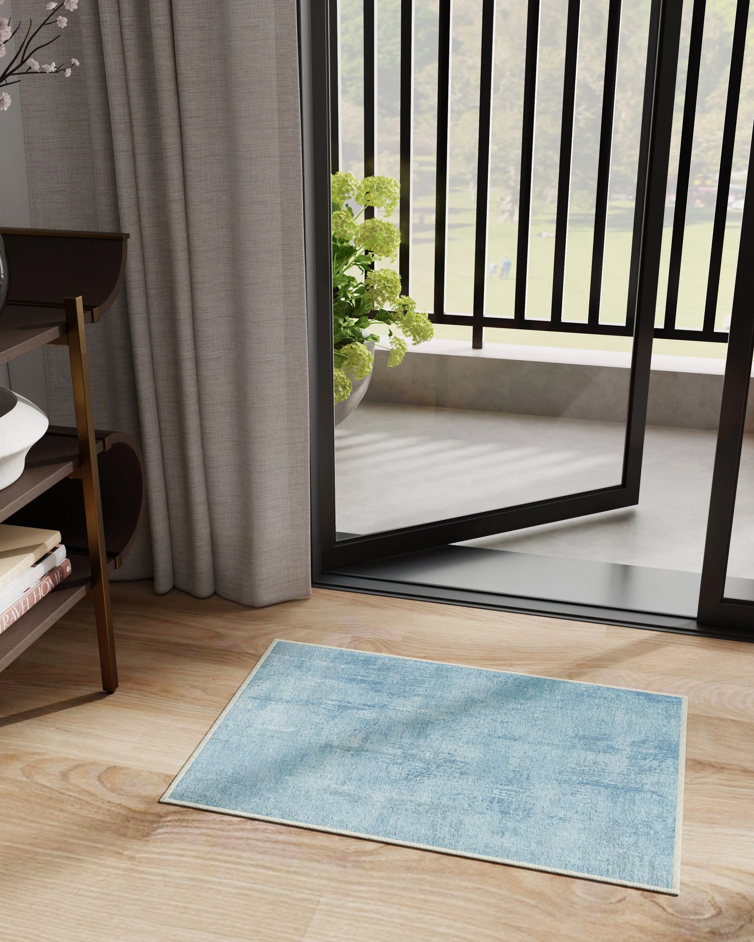 Impasto Slate Blue Rug - Image 15