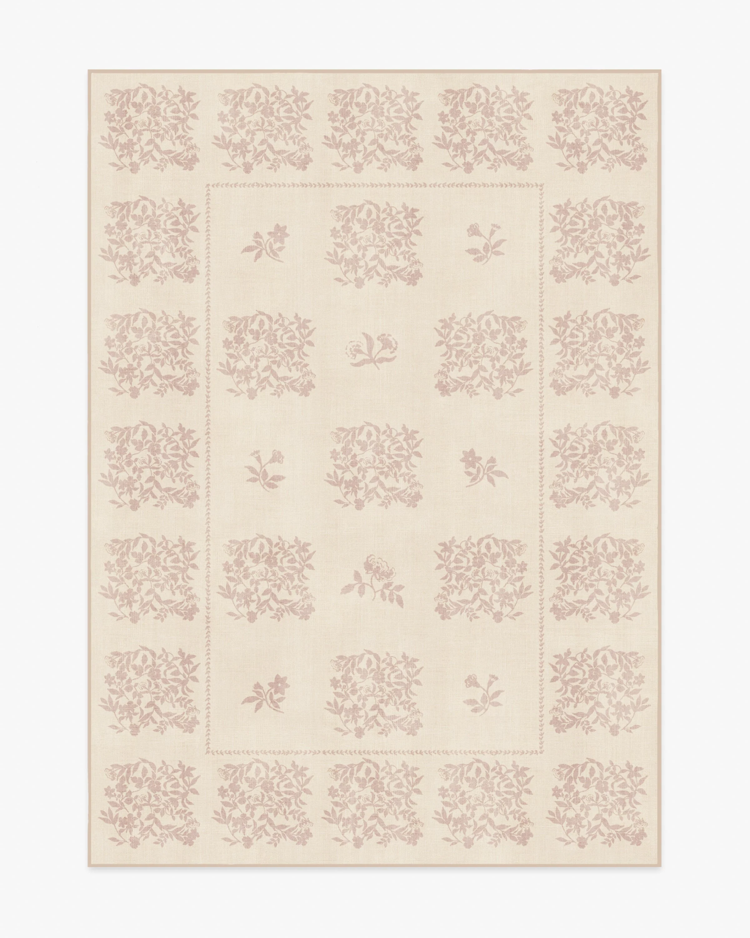 Iona Cream & Vintage Blush Flatwoven Rug