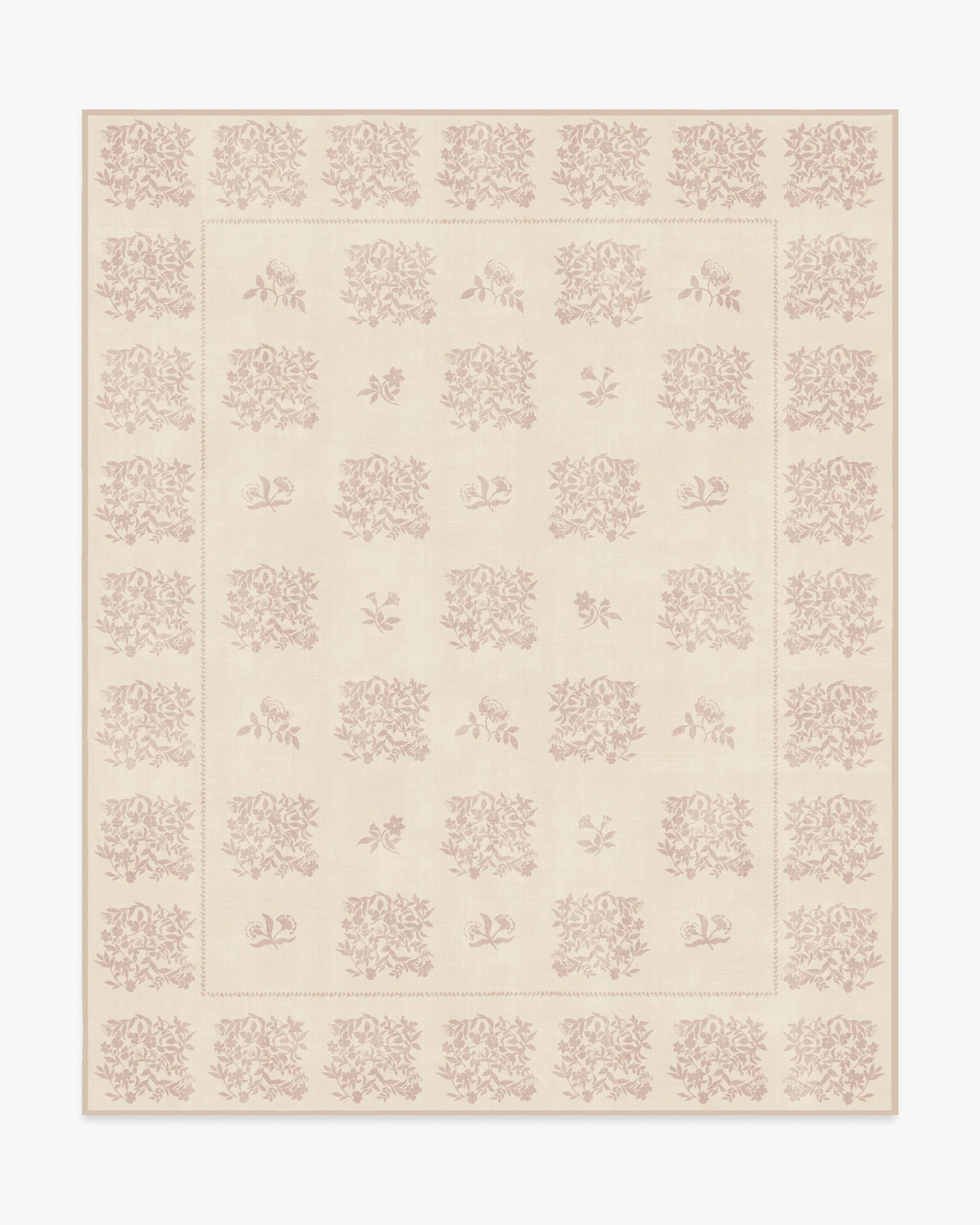 Iona Cream & Vintage Blush Flatwoven Rug - Image 6