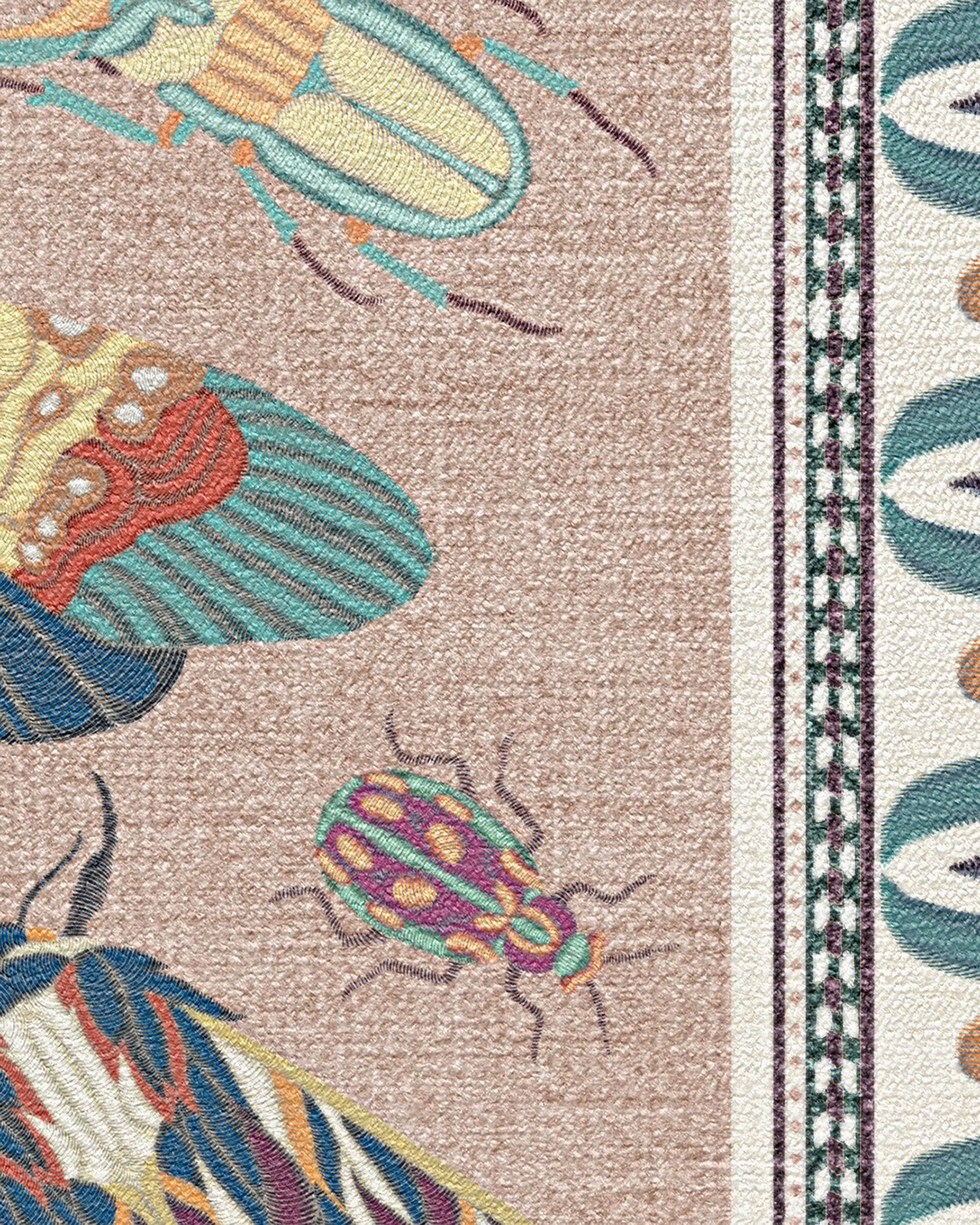 Flutterby Soft Rose Rug by Iris Apfel - Image 2