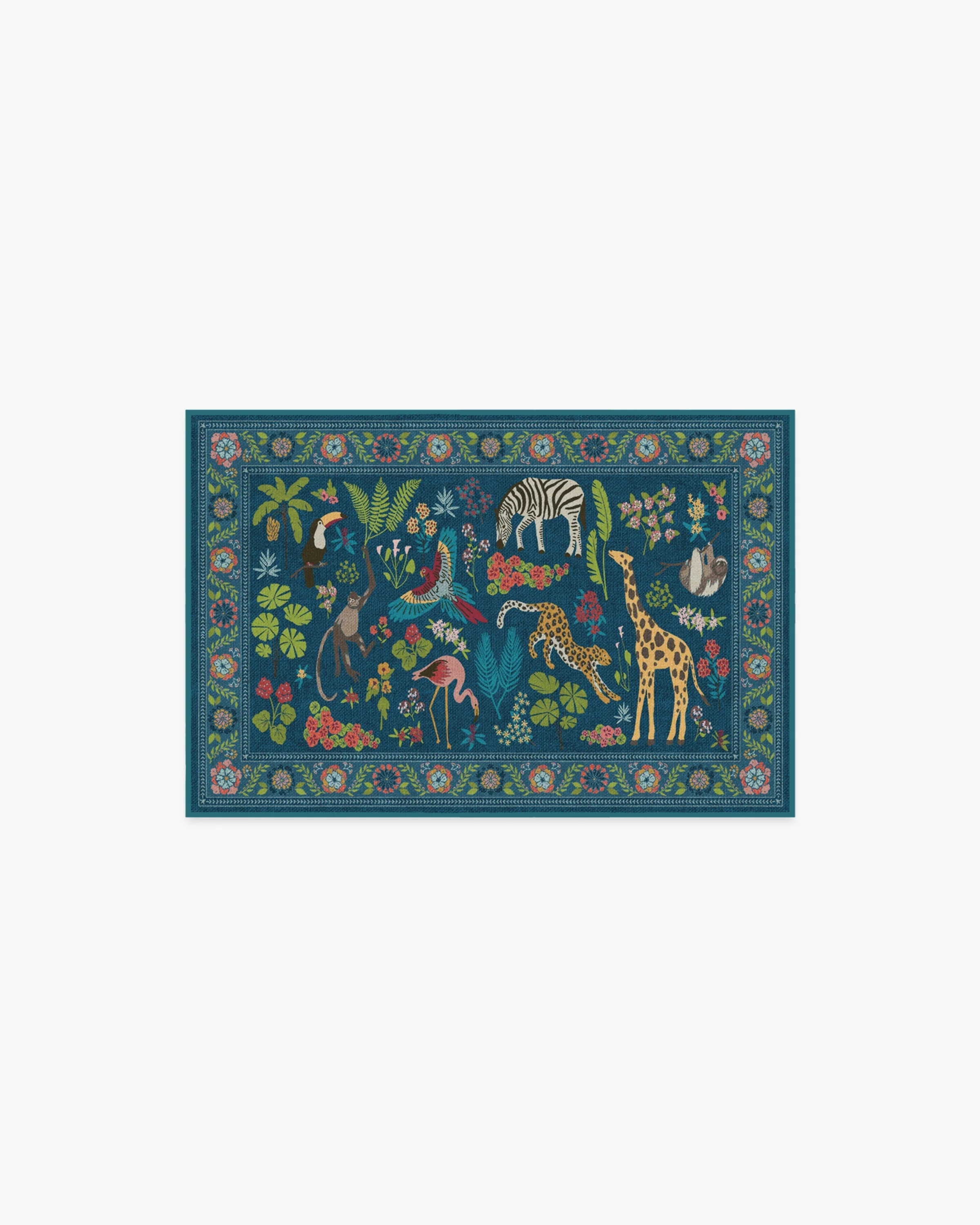 Jingle Jungle Royal Blue Rug by Iris Apfel - Image 20