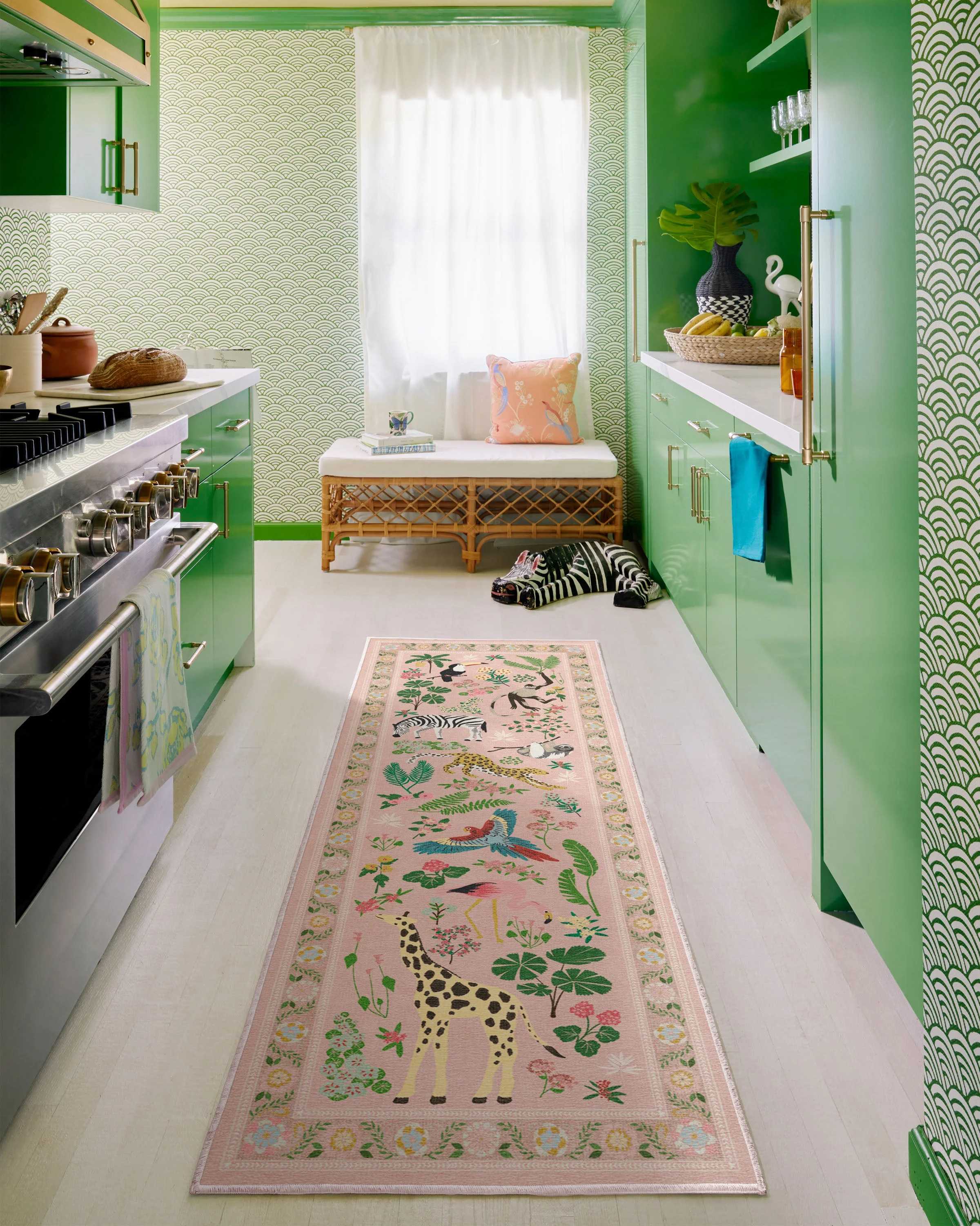 Jingle Jungle Soft Pink Rug by Iris Apfel - Image 4
