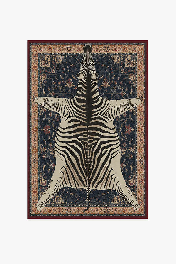 On Safari Sapphire Flatwoven Rug by Iris Apfel - Image 13