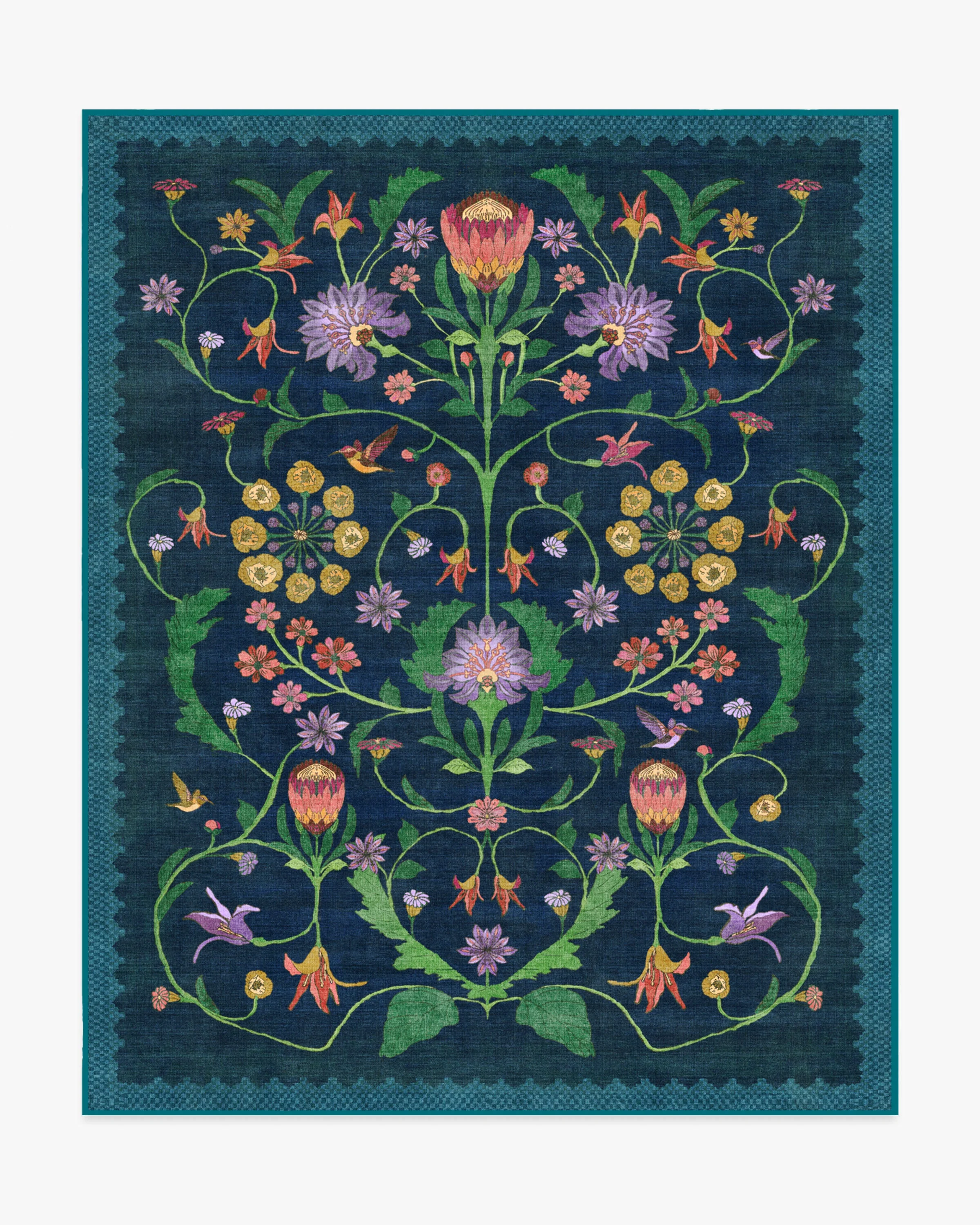 Protea Blue Rug by Iris Apfel - Image 9
