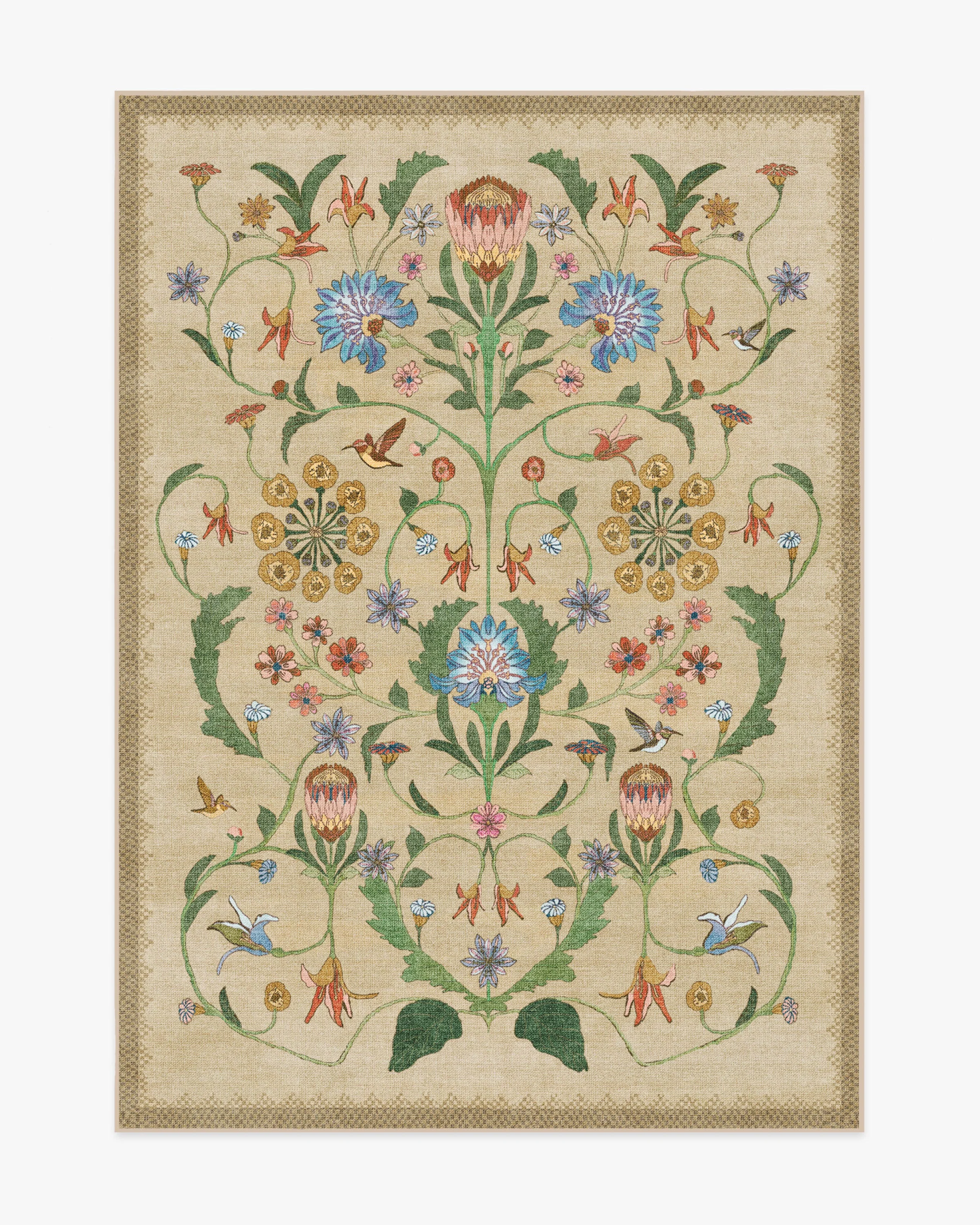 Protea Natural Rug by Iris Apfel