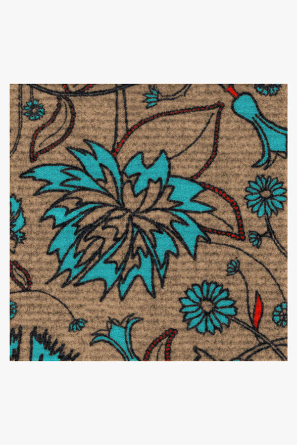 Spring Has Sprung Turquoise Doormat by Iris Apfel - Image 2