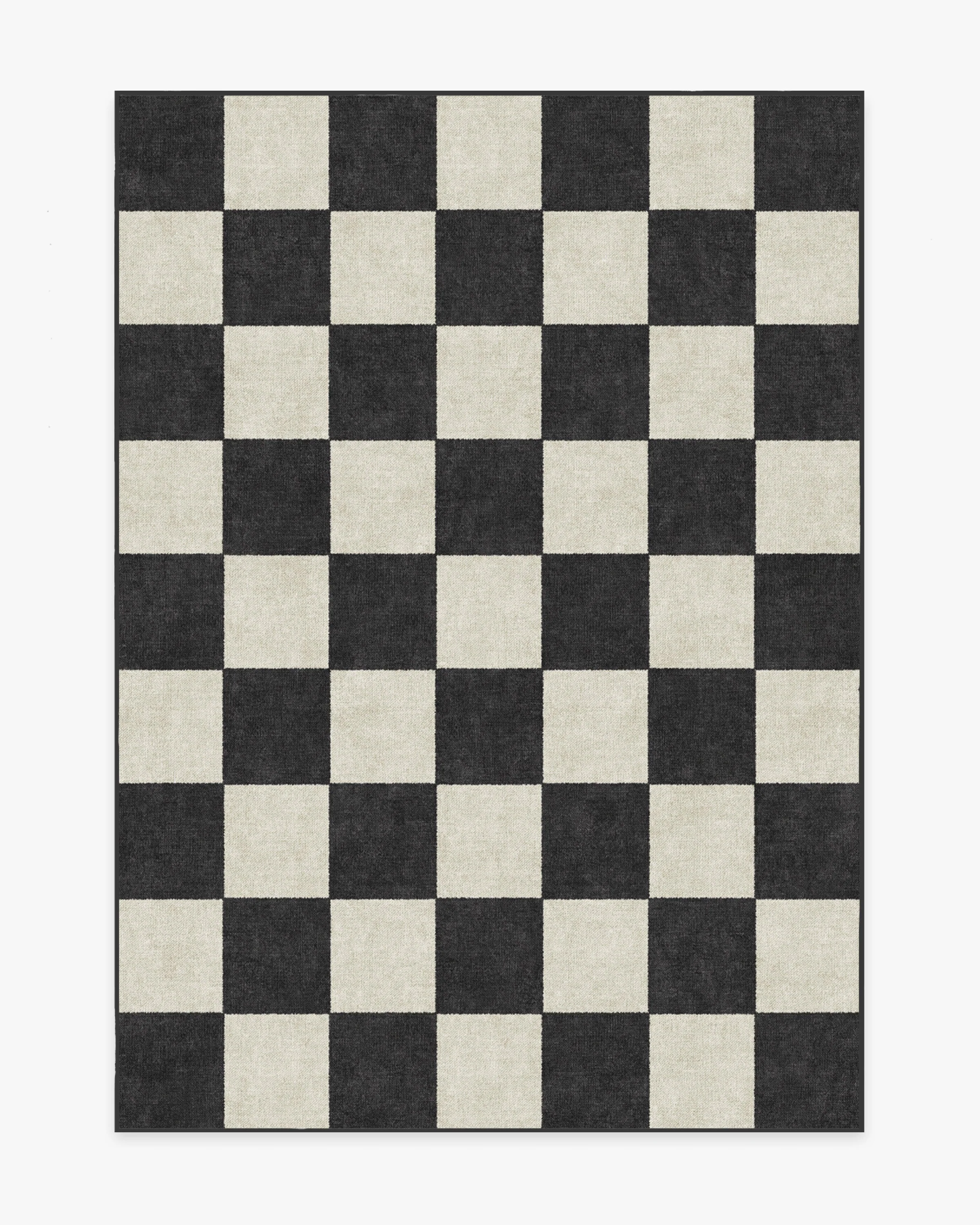 Jaque Checkered Black Flatwoven Rug
